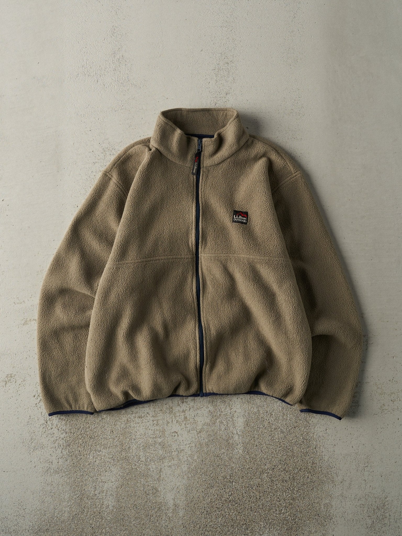 Vintage Y2K Green LL Bean Zip Up Fleece Sweater (M/L)