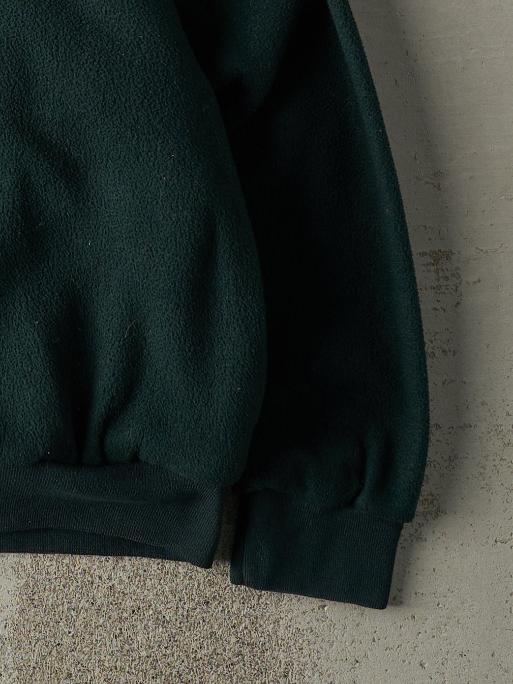 Vintage 90s Forest Green Quarter Zip Fleece (L)