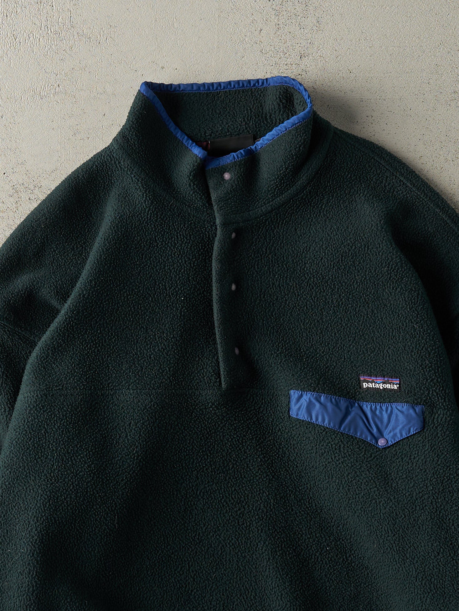 Vintage Y2K Forest Green Patagonia Quarter Button Fleece (L)