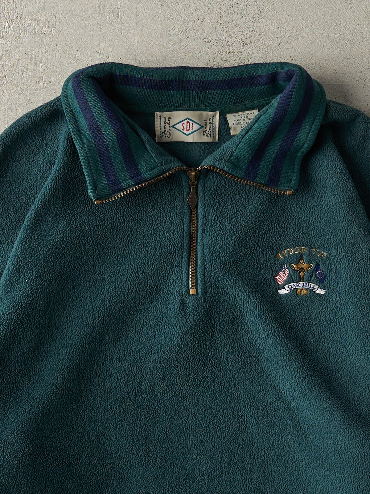 Vintage 90s Green Oak Hill Ryder Cup Quarter Zip Fleece (L)