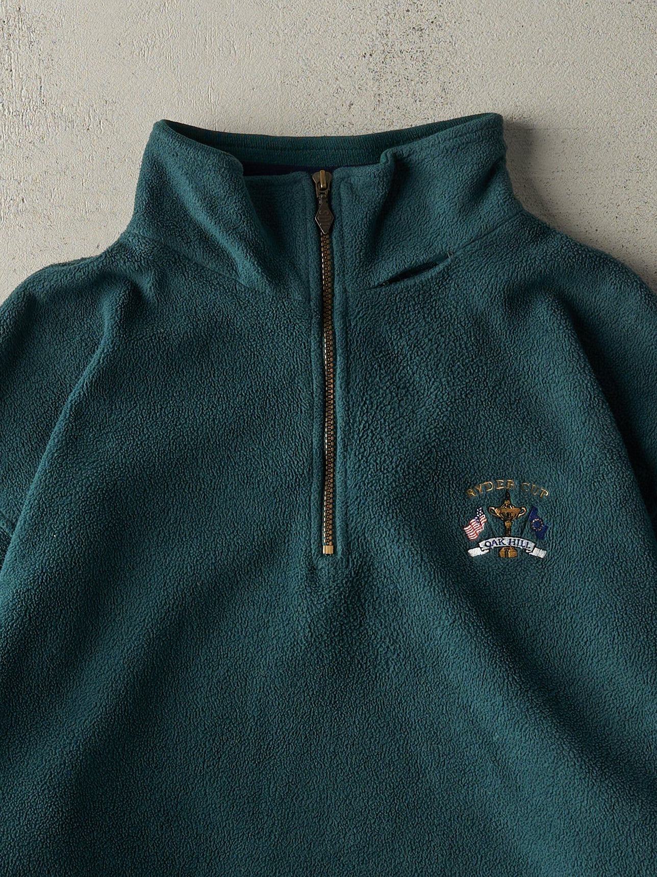 Vintage 90s Green Oak Hill Ryder Cup Quarter Zip Fleece (L)
