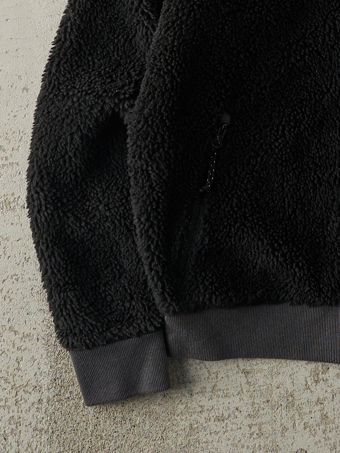 Vintage 90s Black & Grey LL Bean Sherpa Zip Up Jacket (S)