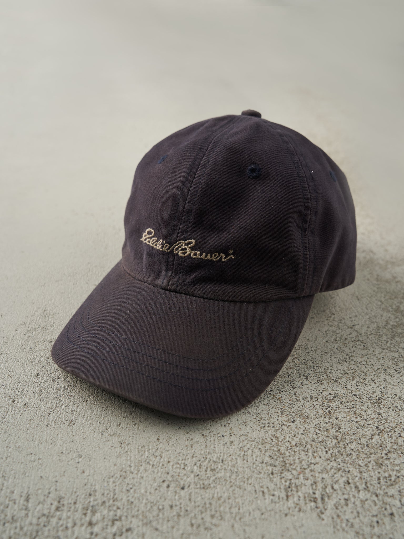 Vintage Y2K Navy Blue Eddie Bauer Embroidered Strap Back Hat