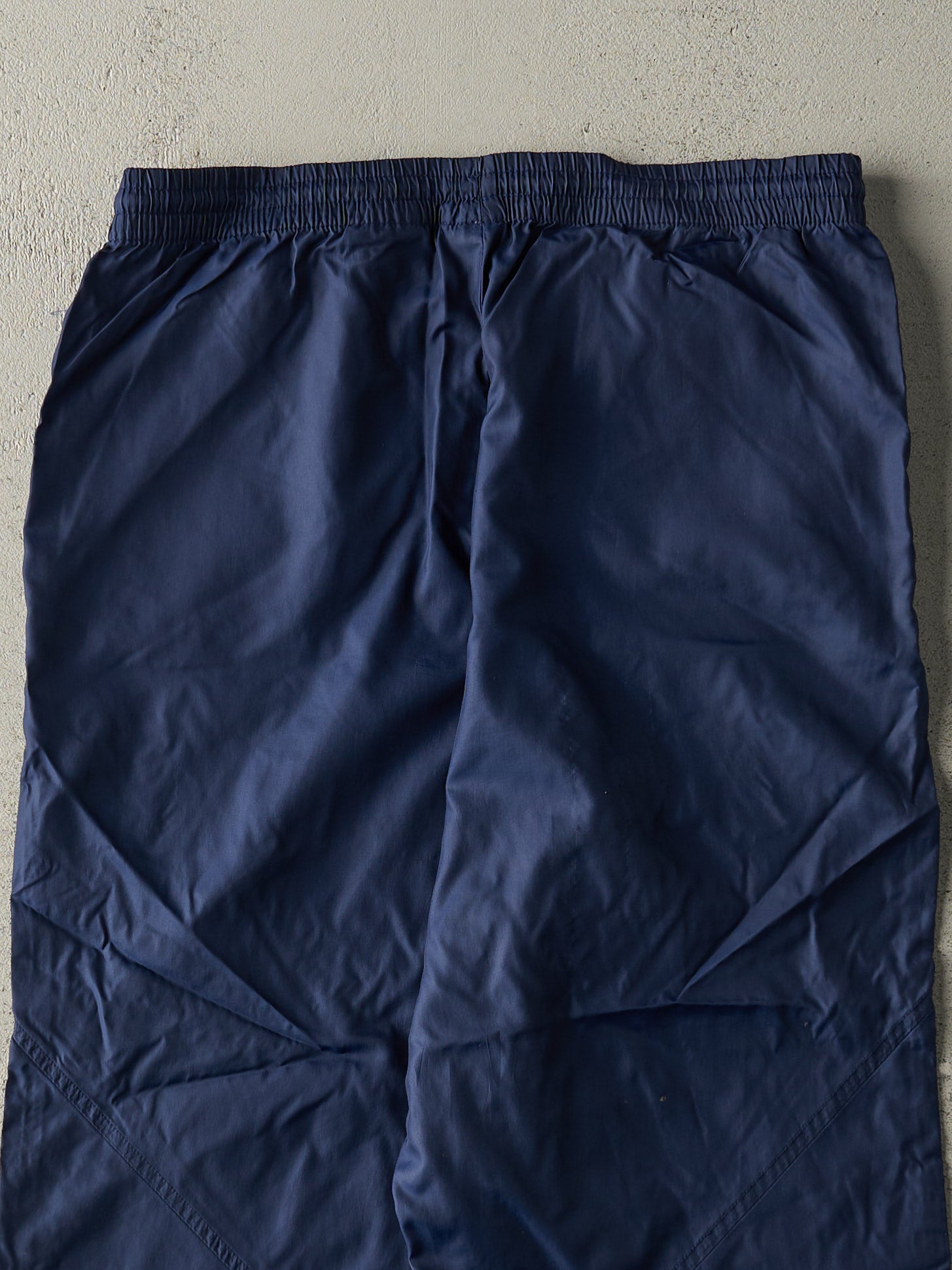 Vintage 90s Navy Blue Embroidered Nike Windbreaker Pants (30x27.5)