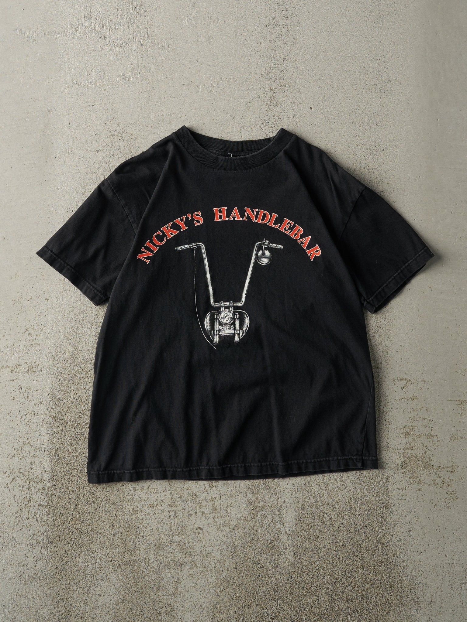Vintage Y2K Black Nicky's Handlebar Harley Davidson Knock-Off Tee (S)