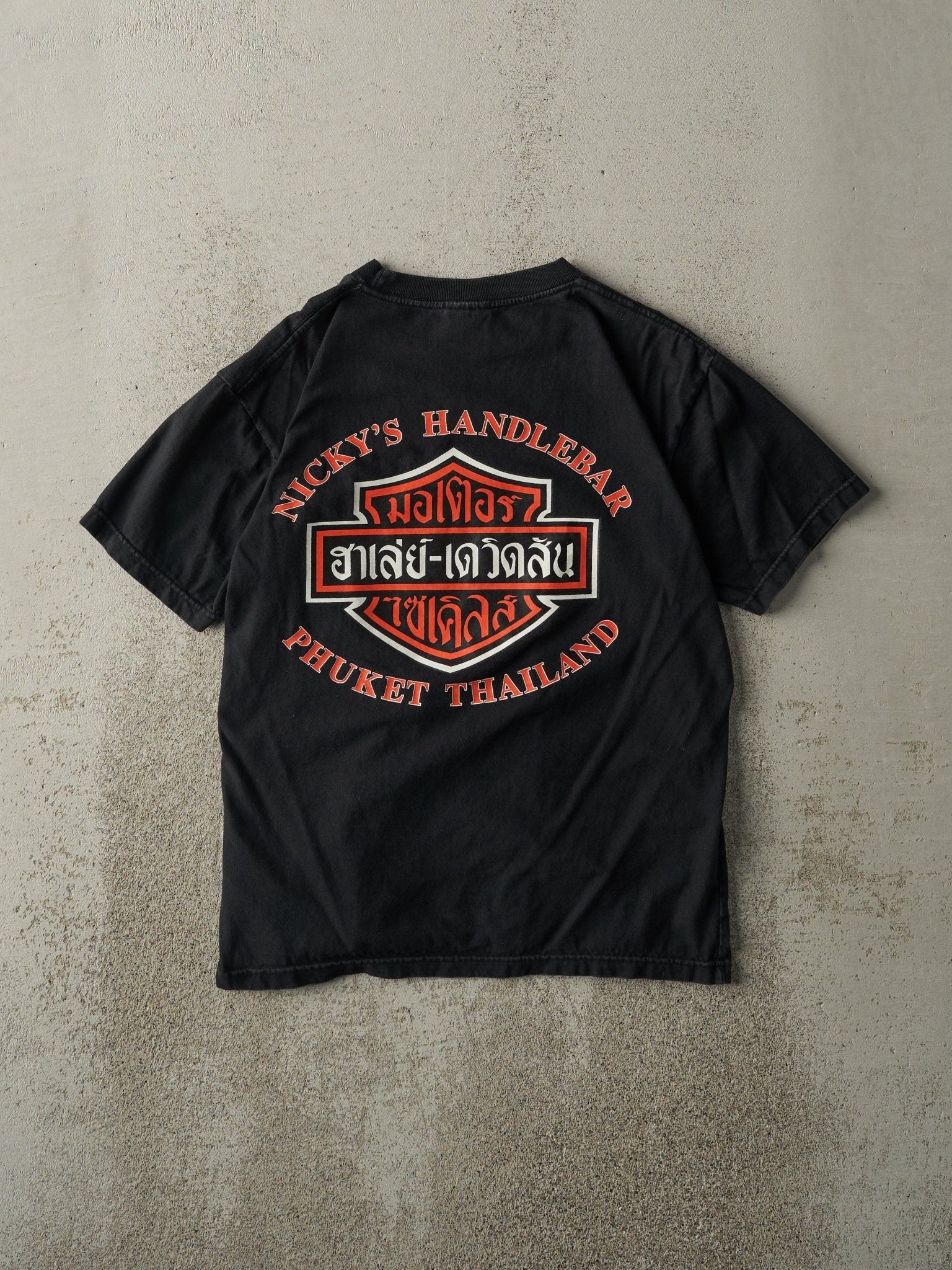 Vintage Y2K Black Nicky's Handlebar Harley Davidson Knock-Off Tee (S)