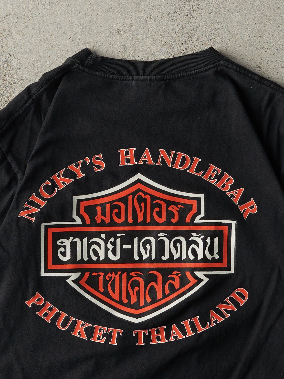 Vintage Y2K Black Nicky's Handlebar Harley Davidson Knock-Off Tee (S)