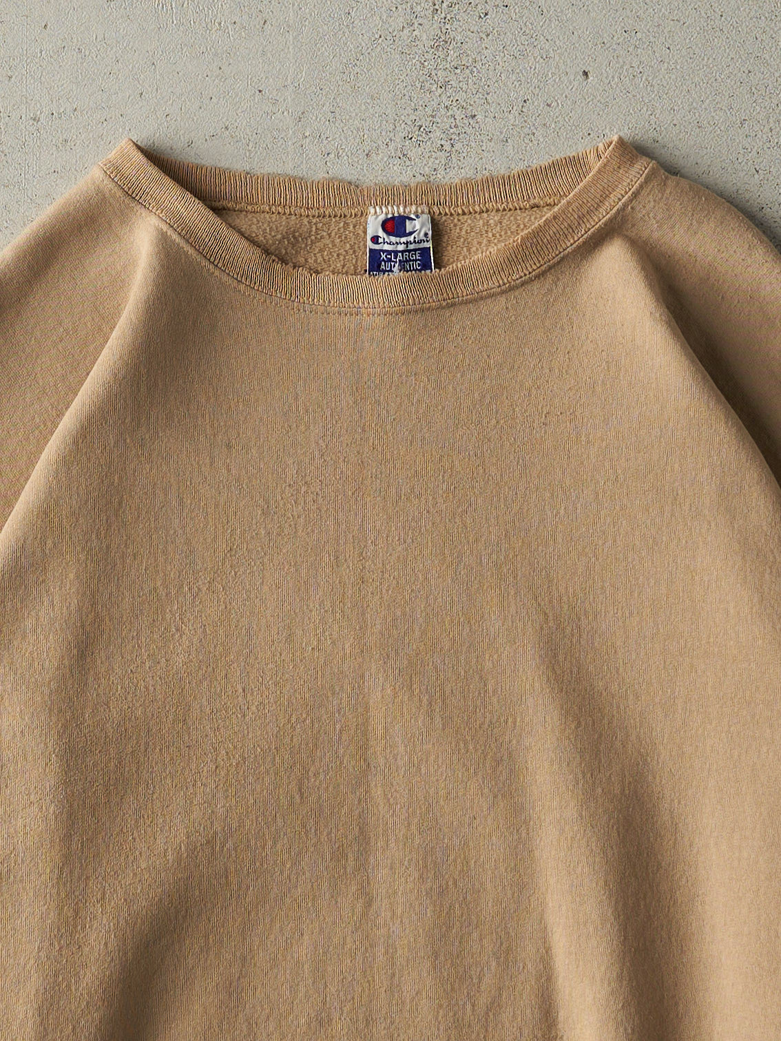 Vintage 90s Beige Blank Champion Crewneck (L/XL)