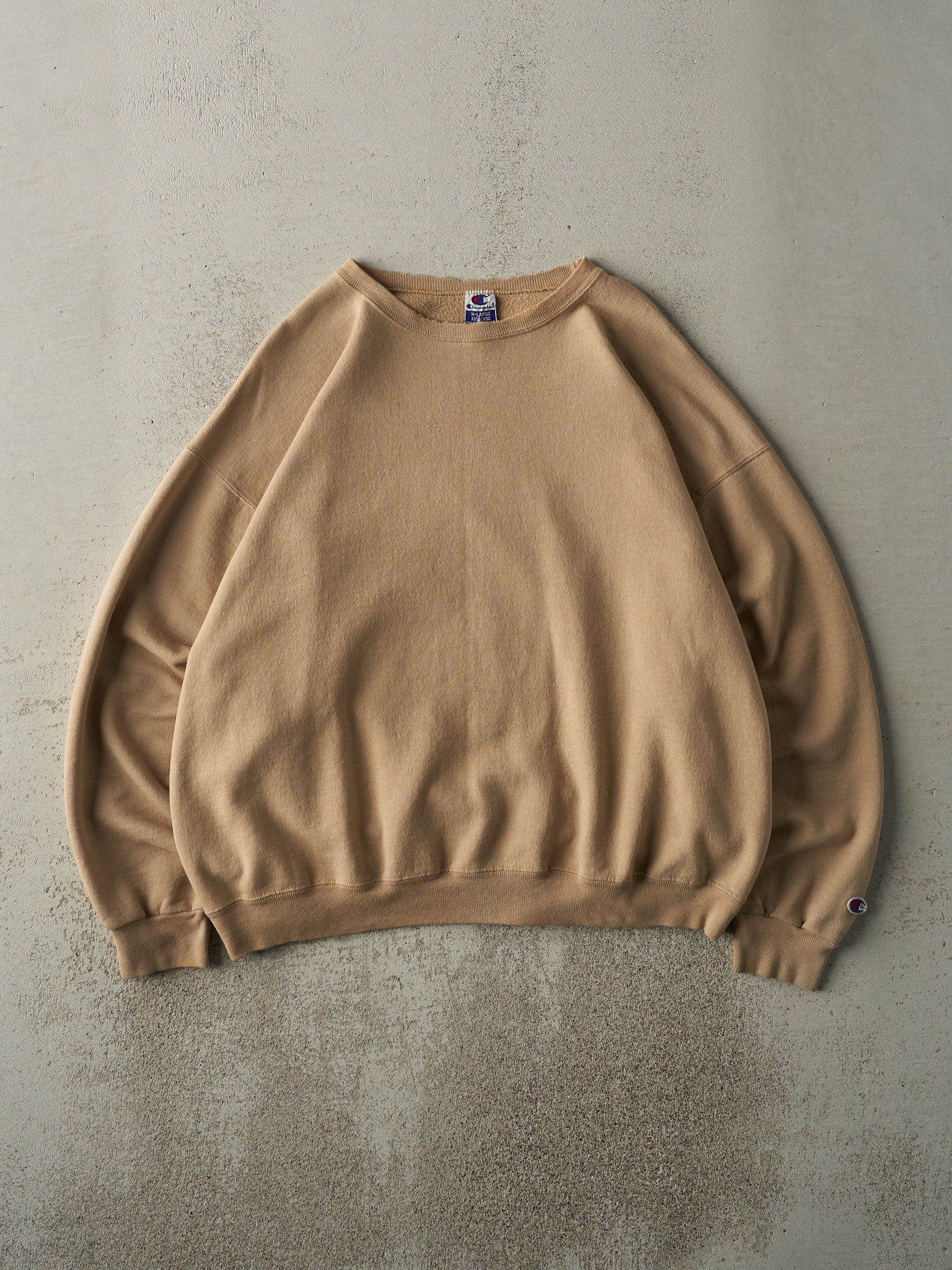 Vintage 90s Beige Blank Champion Crewneck (L/XL)