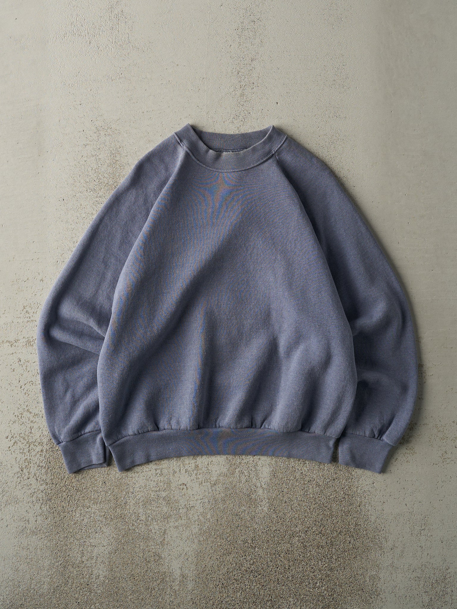 Vintage 90s Washed Blue Blank Crewneck (M)