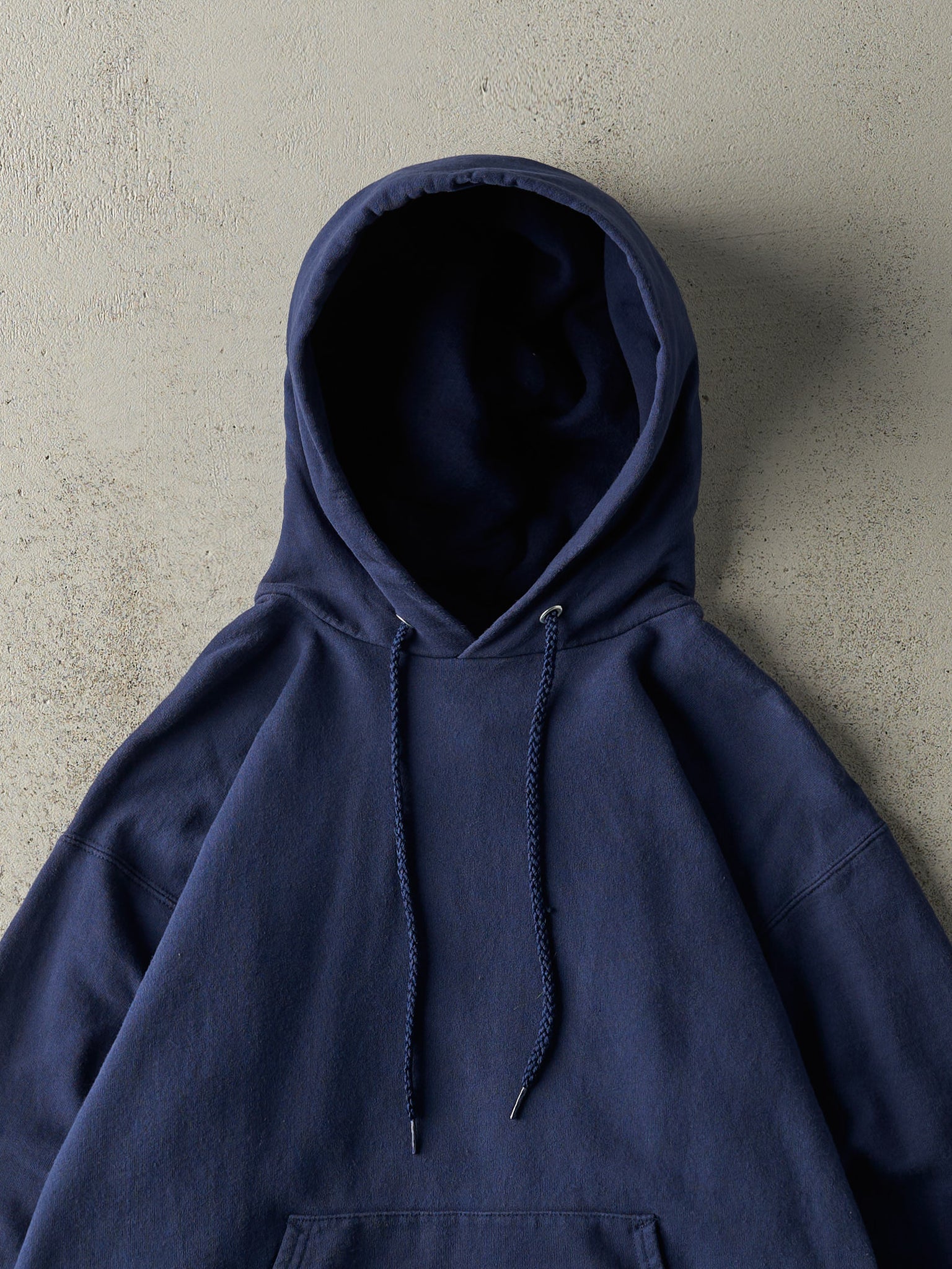 Vintage 90s Navy Blue Blank Hoodie (S/M)