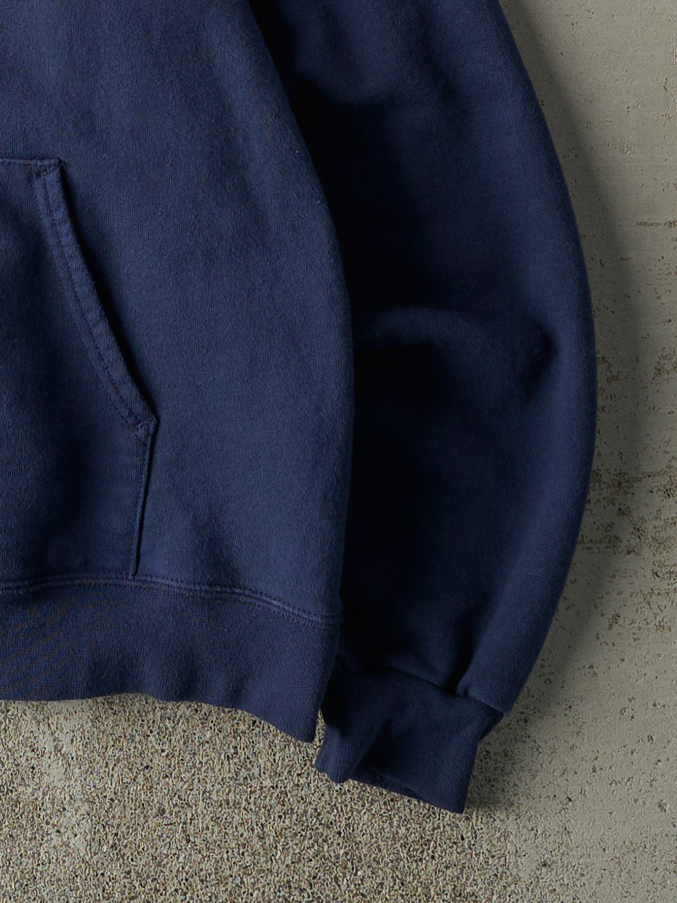 Vintage 90s Navy Blue Blank Hoodie (S/M)