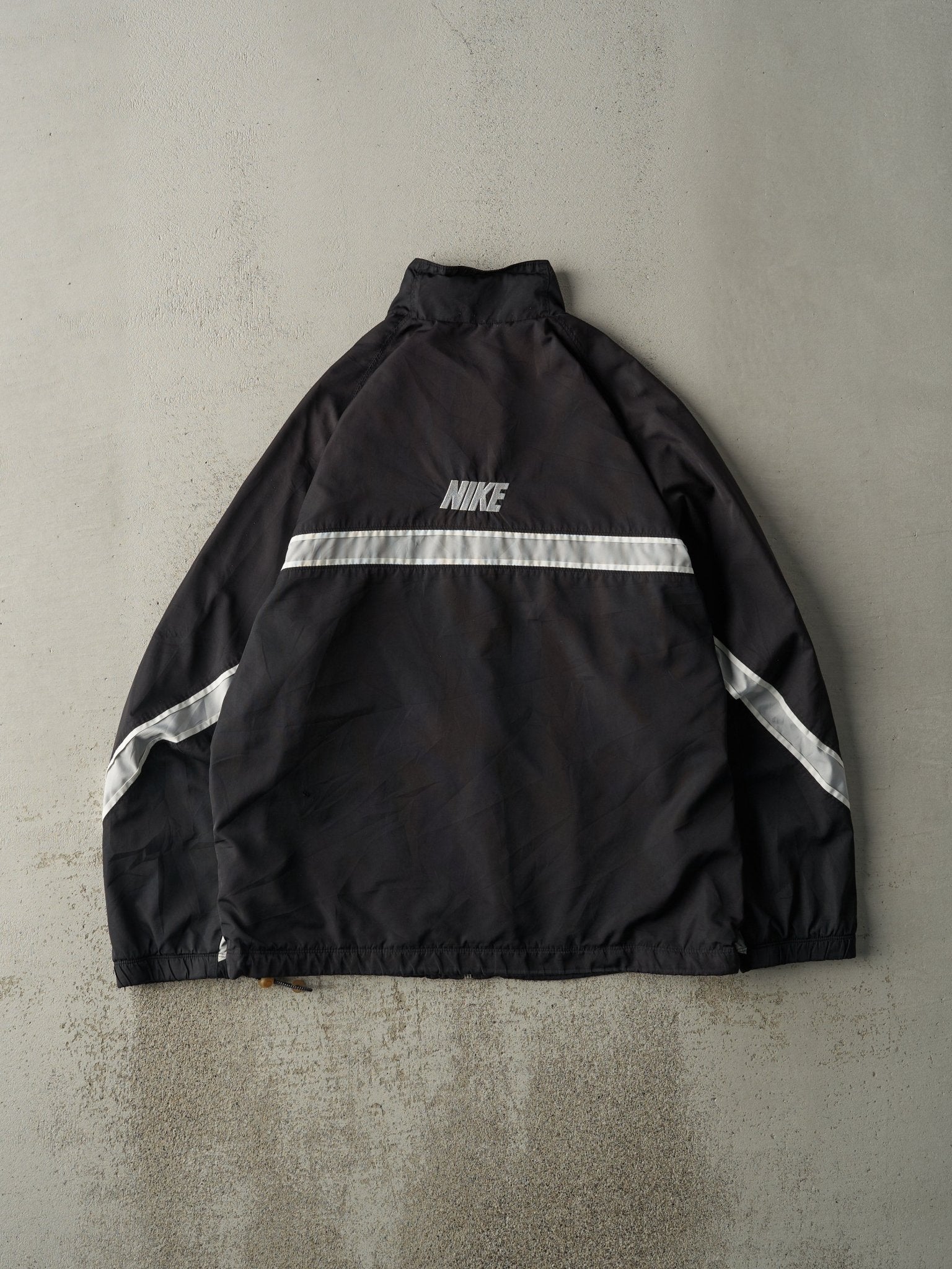Vintage Y2K Black Reflective Nike Track Jacket (M/L)