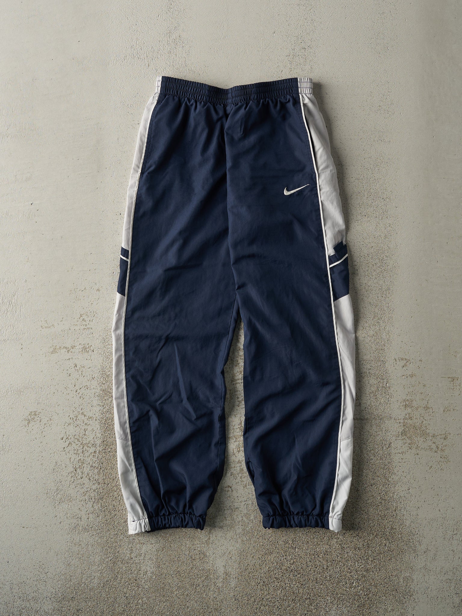 Vintage Y2K Navy Blue & Grey Nike Track Pants (26x26)