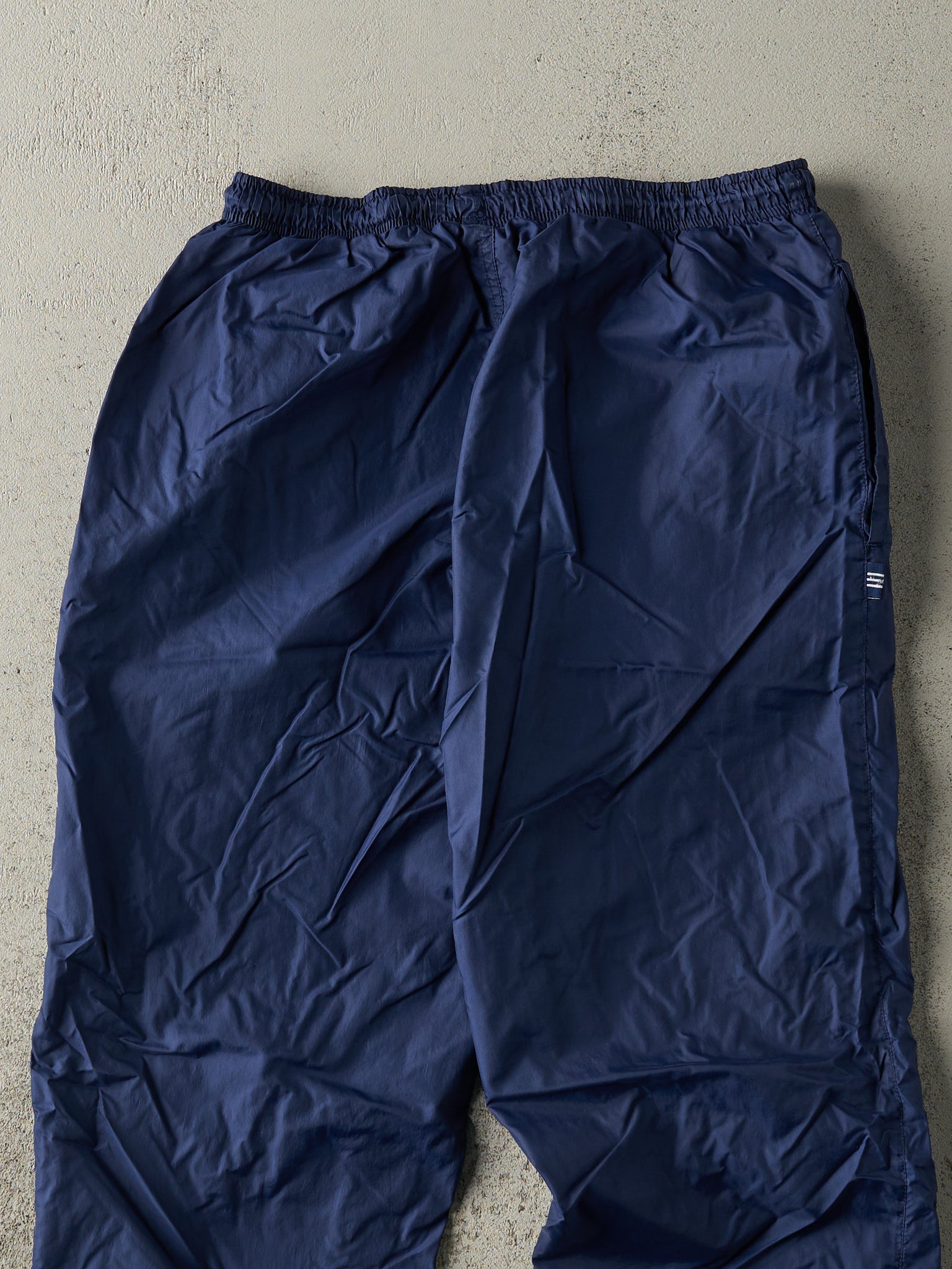 Vintage 90s Navy Blue Adidas Windbreaker Pants (28x28.5)