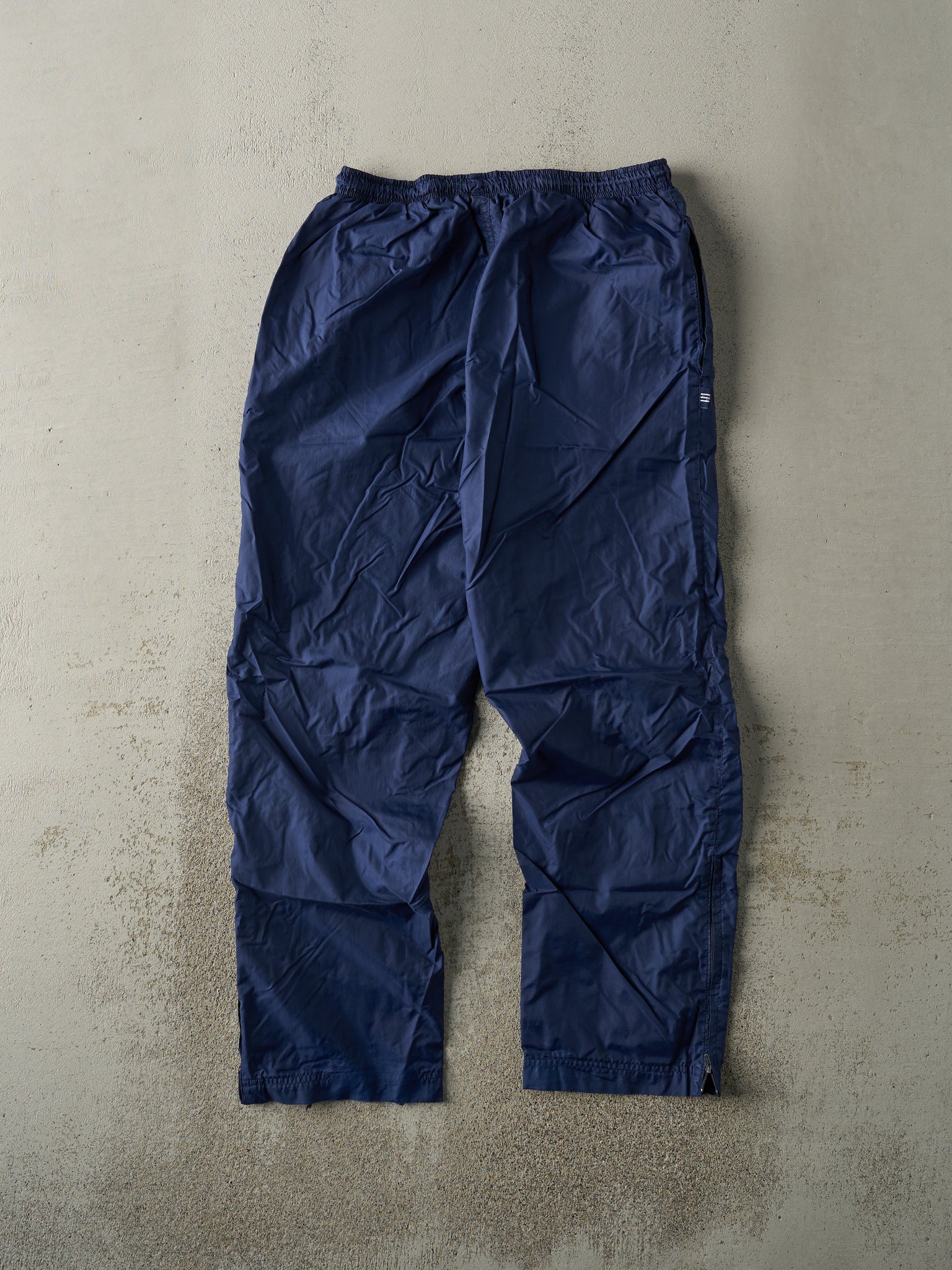 Vintage 90s Navy Blue Adidas Windbreaker Pants (28x28.5)