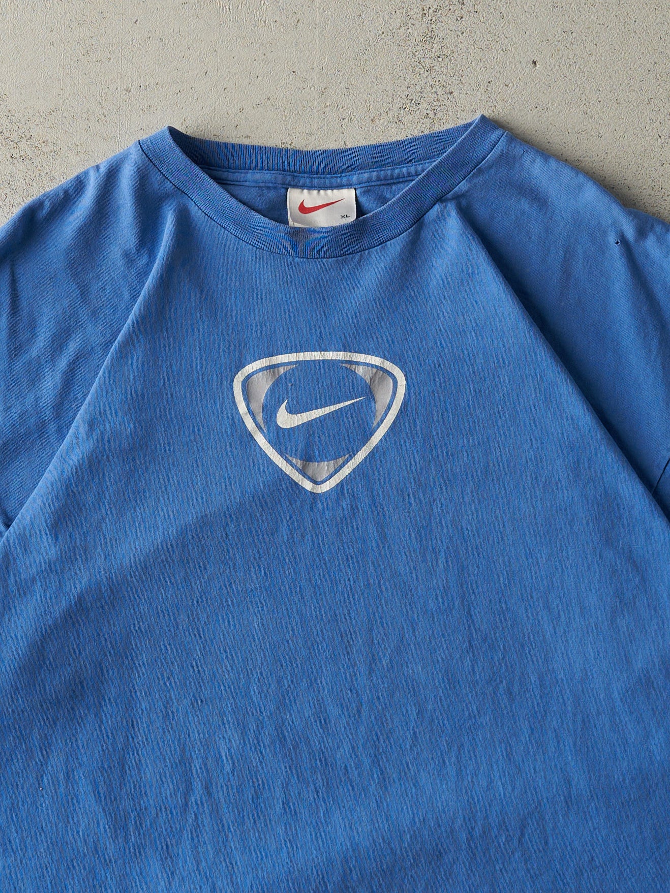 Vintage 90s Blue Nike Soccer Tee (L)