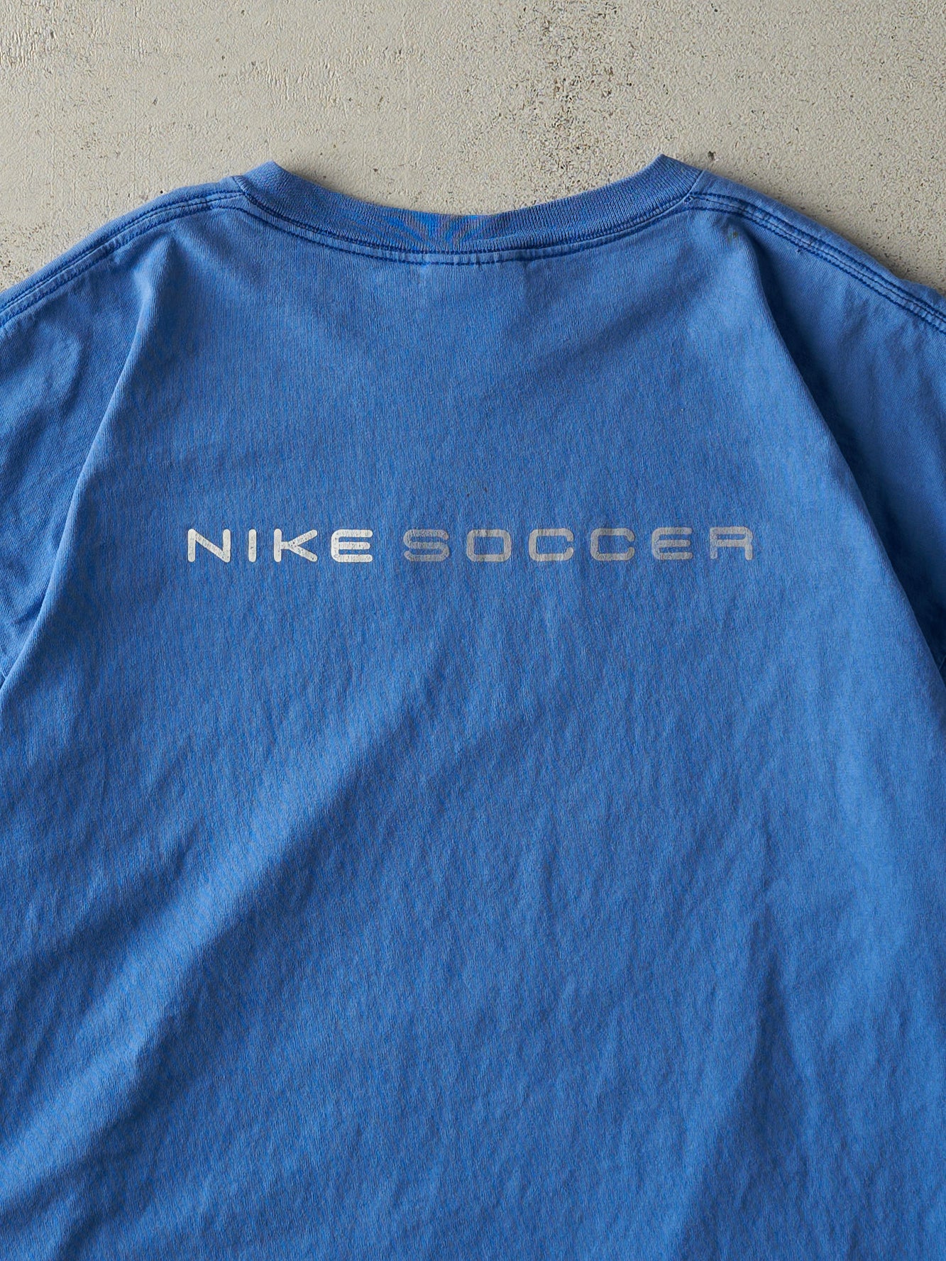 Vintage 90s Blue Nike Soccer Tee (L)