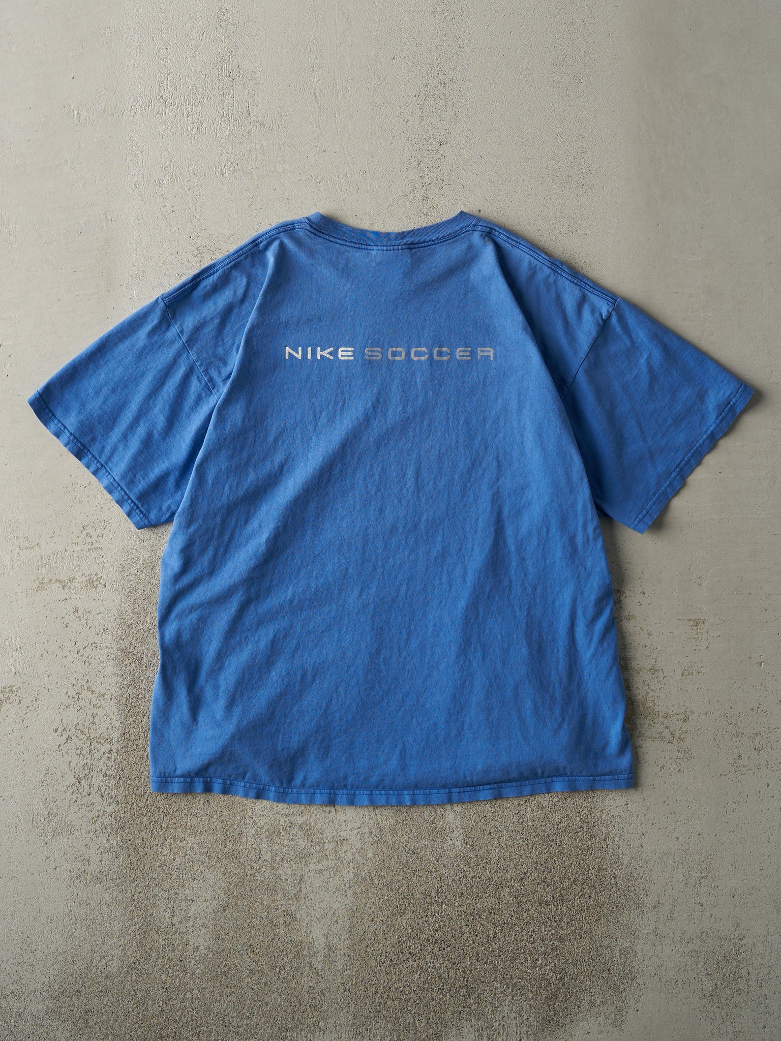 Vintage 90s Blue Nike Soccer Tee (L)