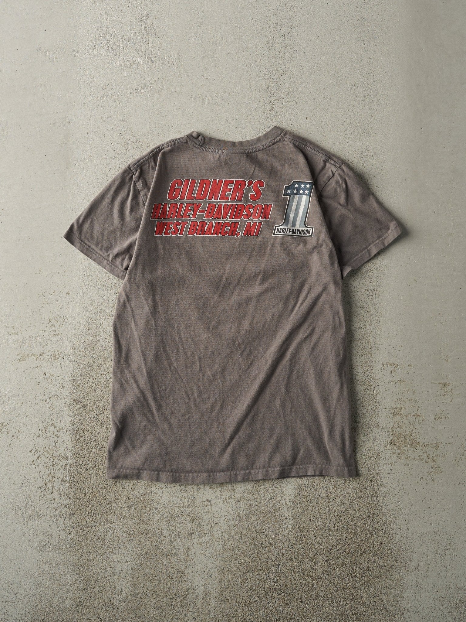 Vintage 11' Charcoal Grey West Branch Michigan Harley Davidson Tee (S)