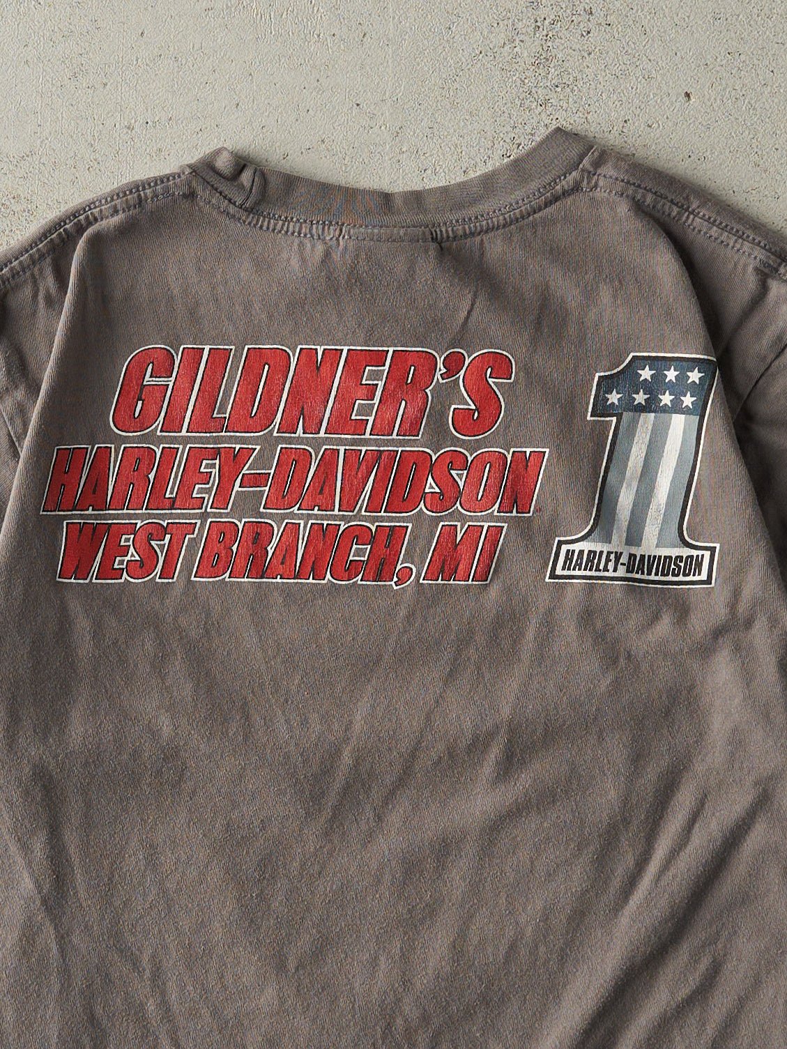 Vintage 11' Charcoal Grey West Branch Michigan Harley Davidson Tee (S)