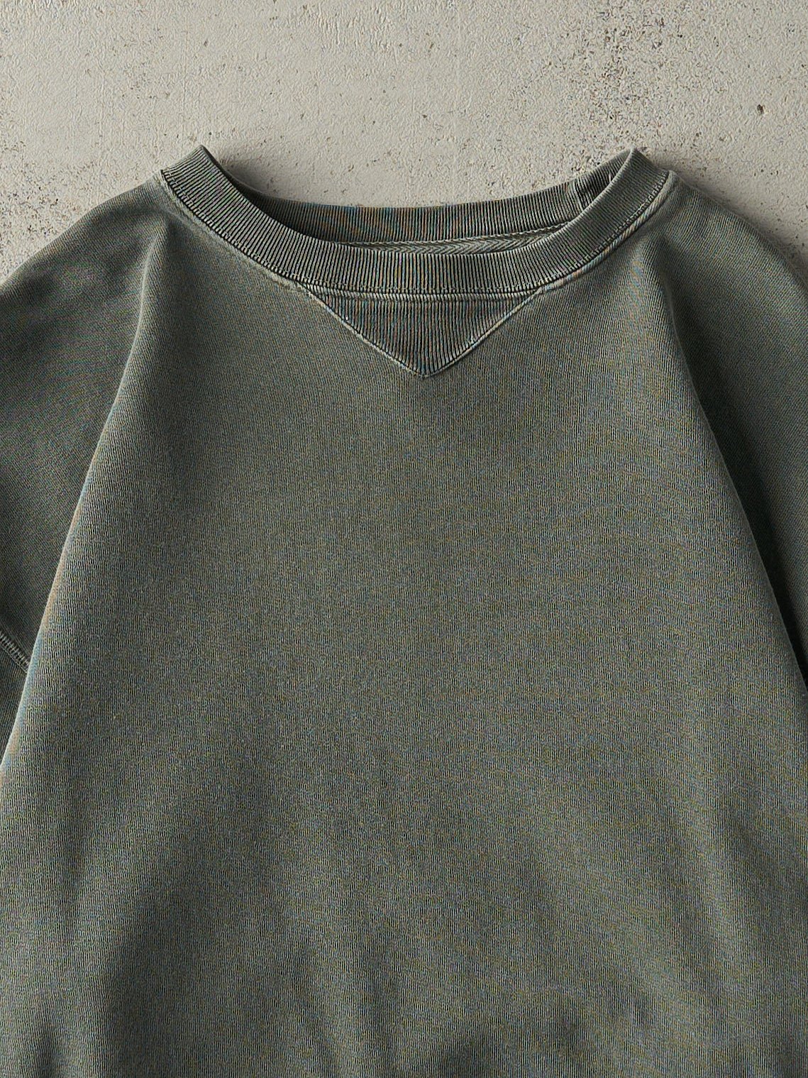 Vintage Y2K Washed Green Blank Crewneck (M/L)