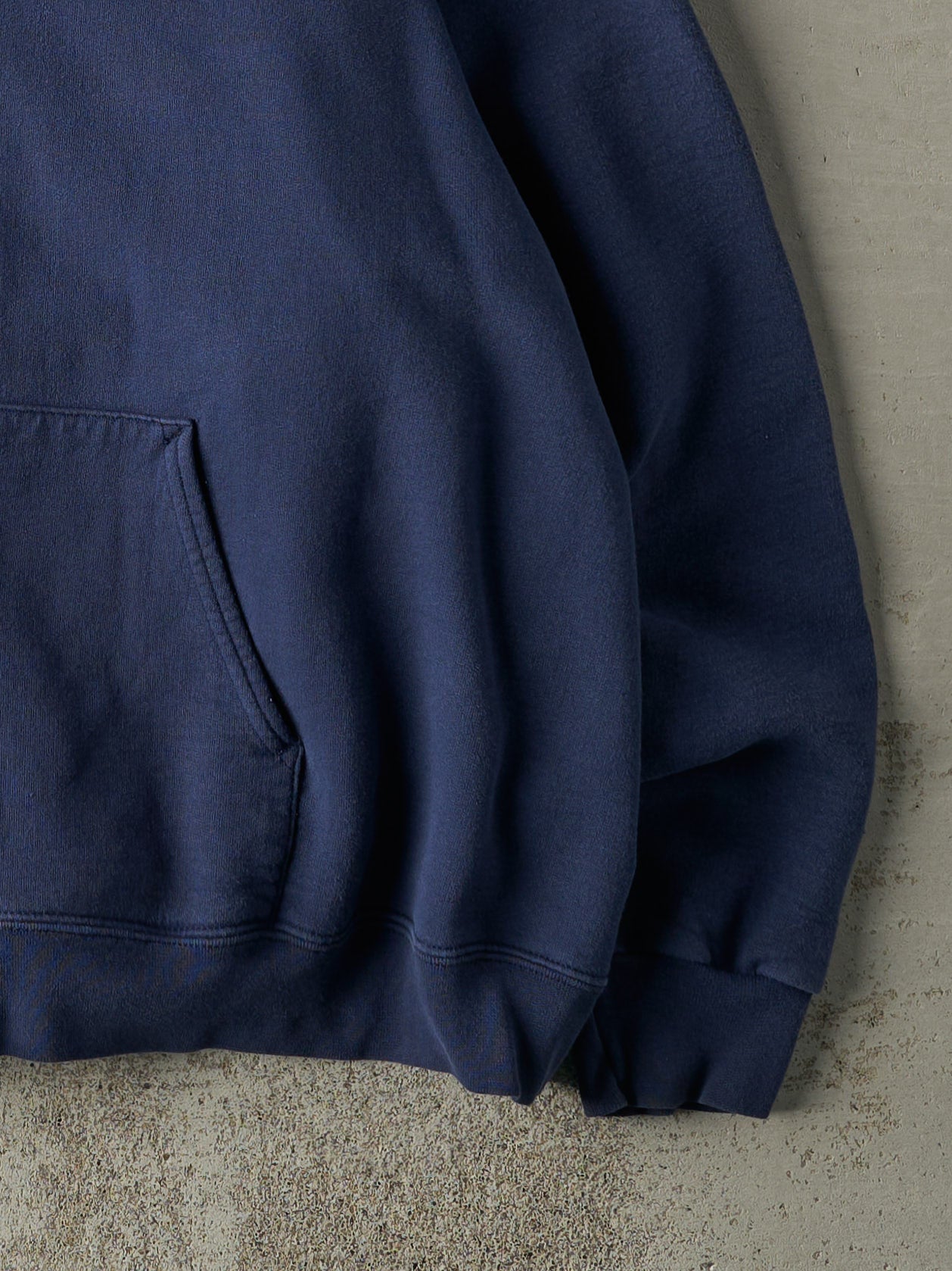 Vintage 90s Navy Blue Blank Zip Up Hoodie (L)