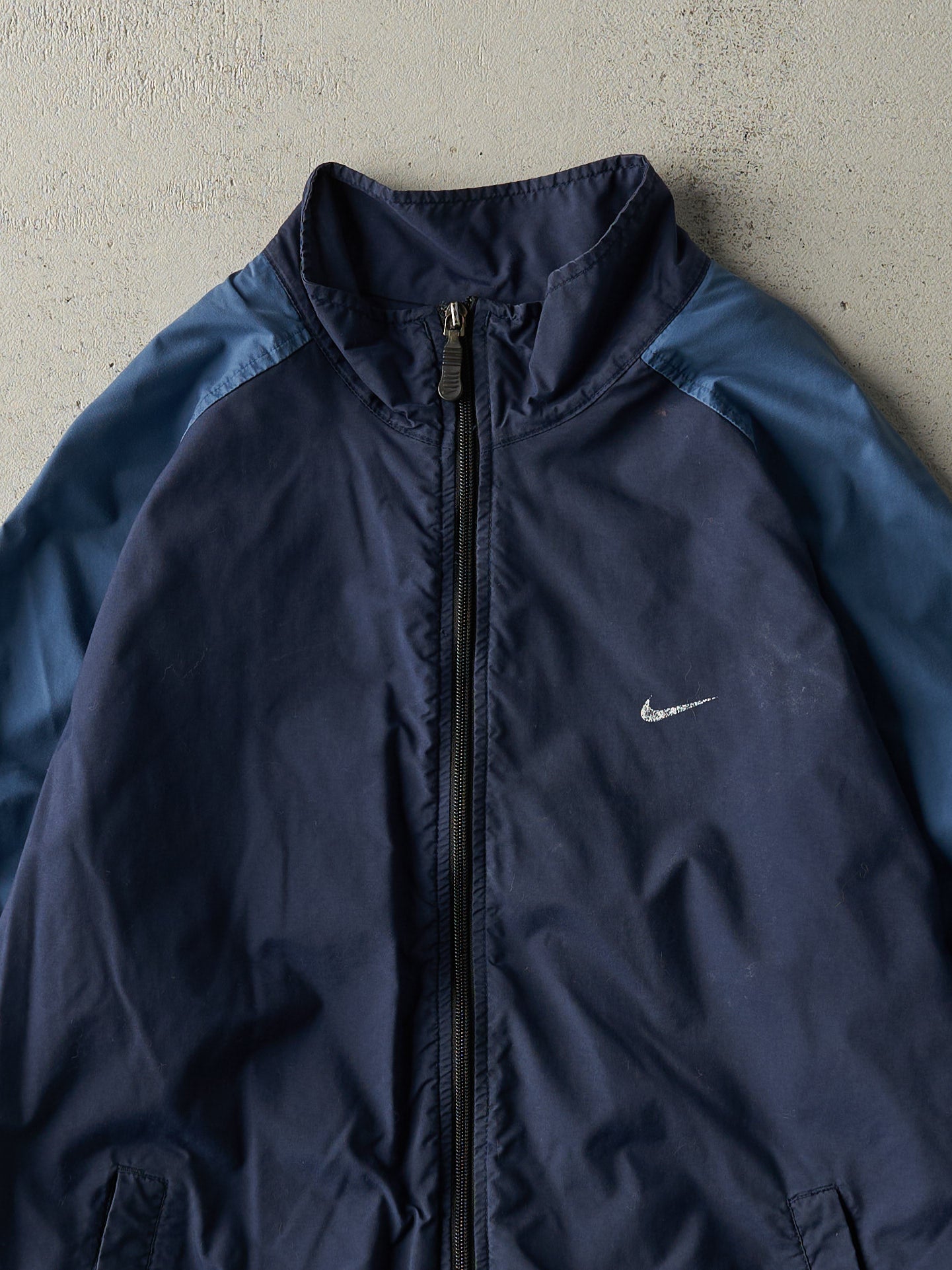 Vintage Y2K Navy Blue Nike Wind Breaker Jacket (L)