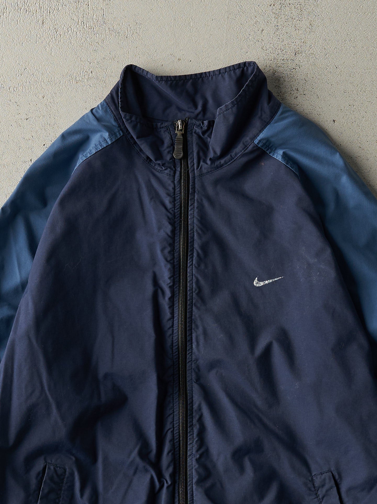 Vintage Y2K Navy Blue Nike Wind Breaker Jacket (L)