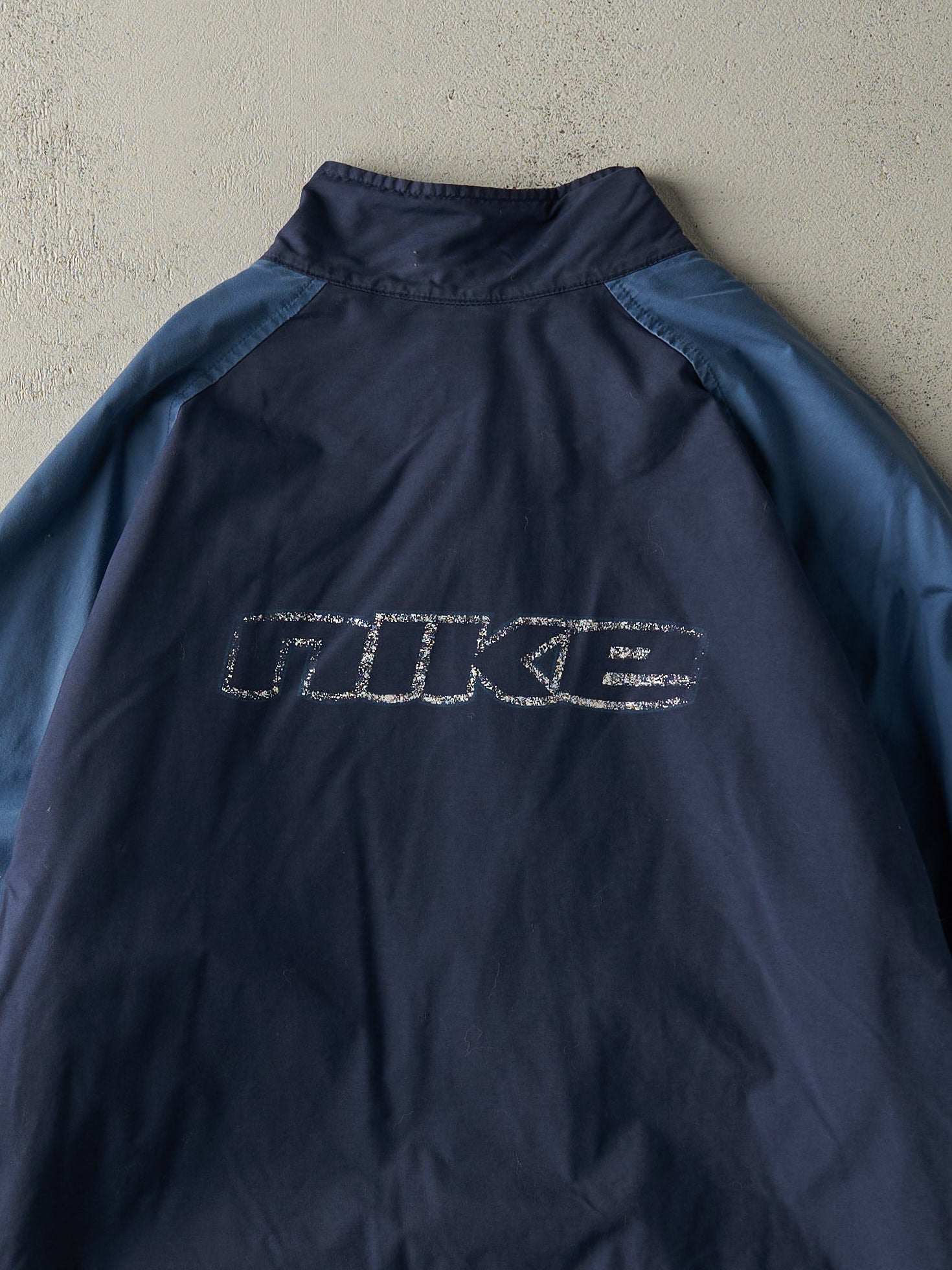 Vintage Y2K Navy Blue Nike Wind Breaker Jacket (L)