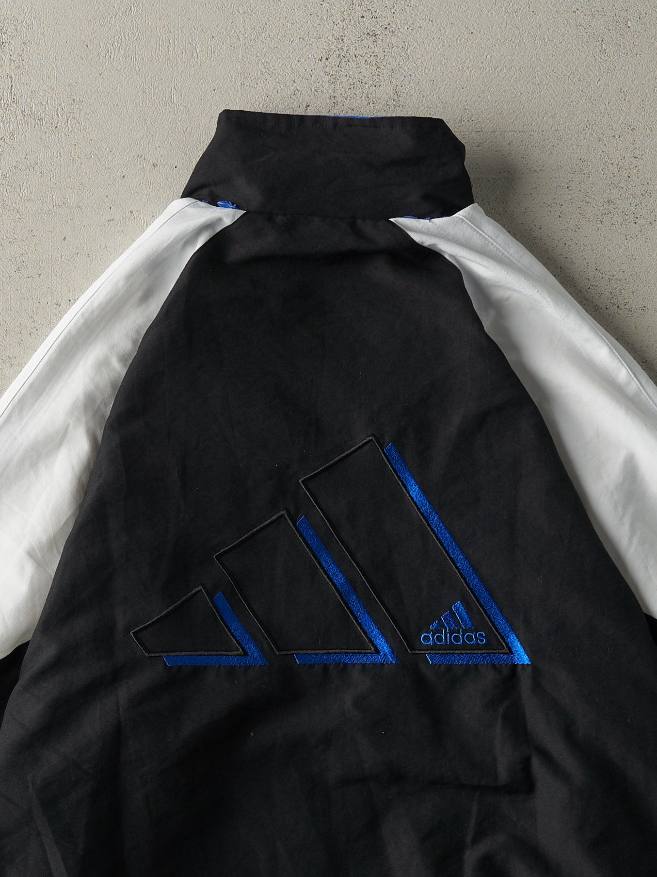 Vintage 90s Black, White & Blue Adidas Track Jacket (M)