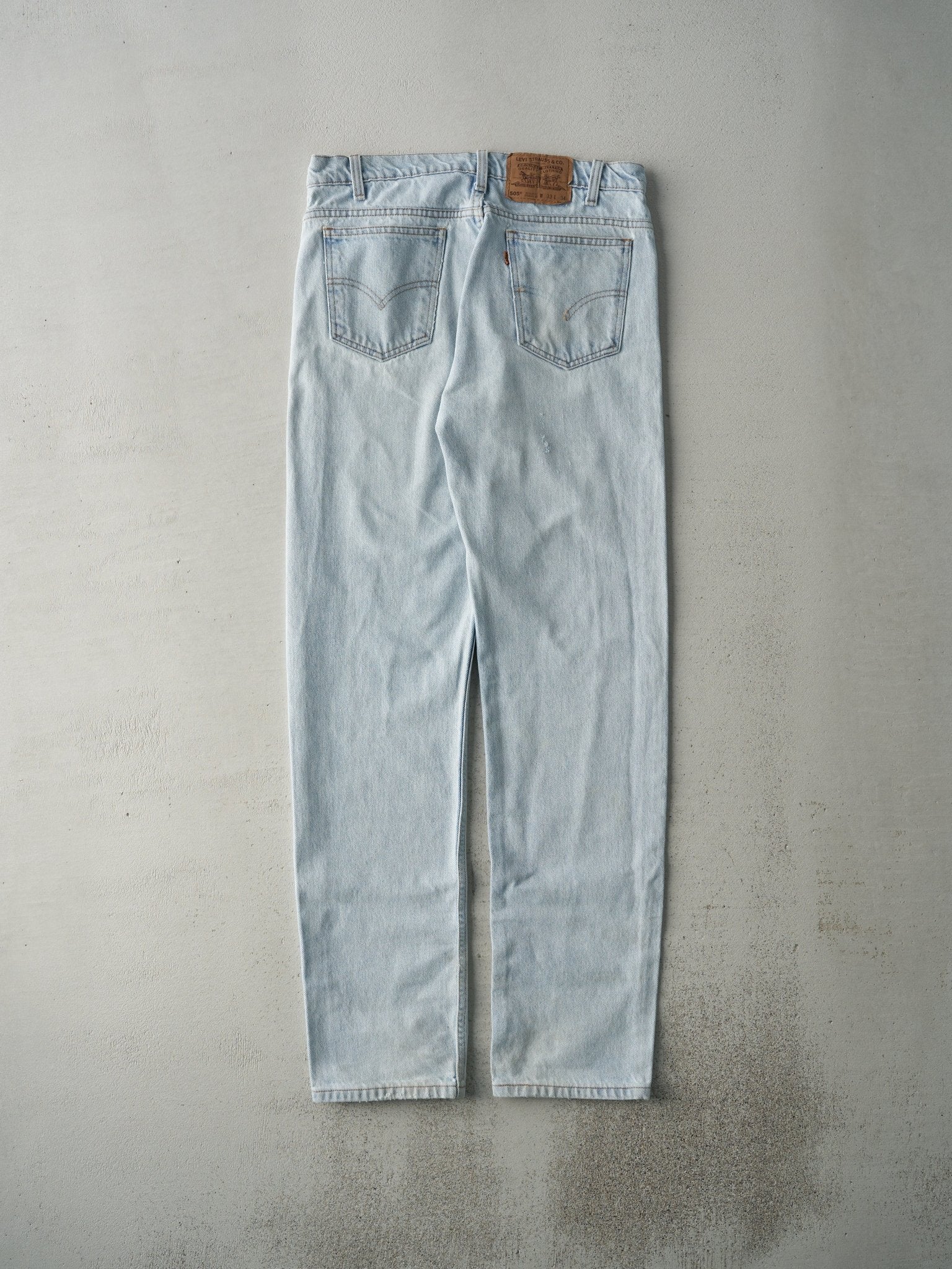 Vintage 90s Light Light Wash Levi's 505 Orange Tab Jeans (32x33)