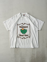 Vintage 90s White Woodstock Wood Show Single Stitch Tee (M)