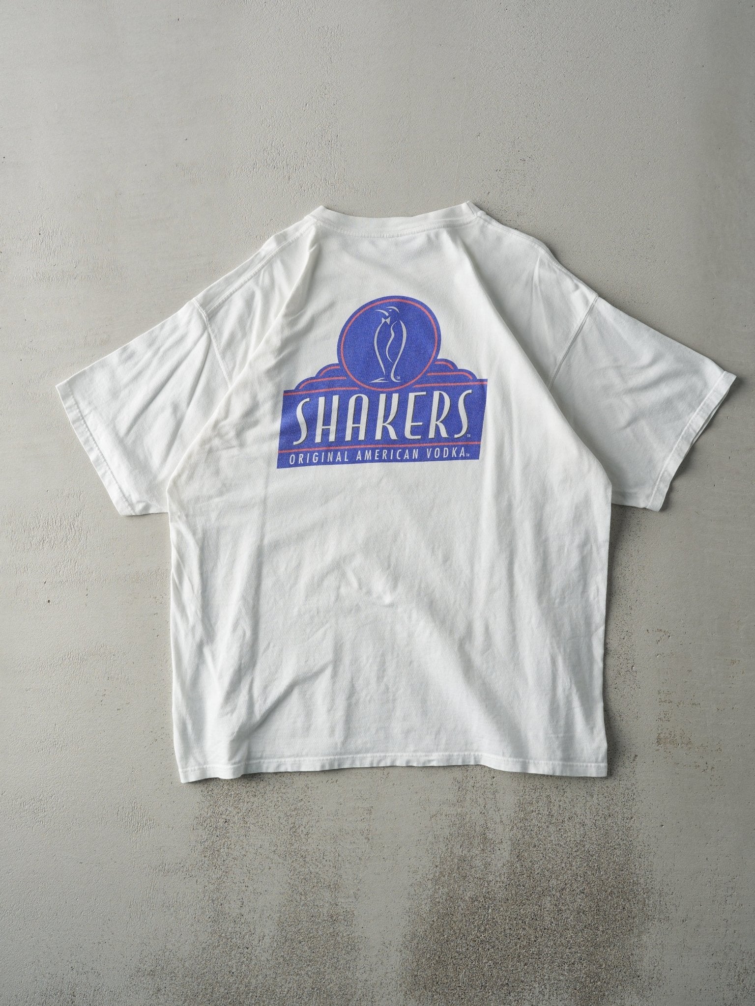 Vintage Y2K White Shakers Vodka Tee (L)