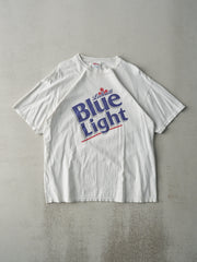 Vintage 90s White Labatt Blue Light Beer Tee (M)