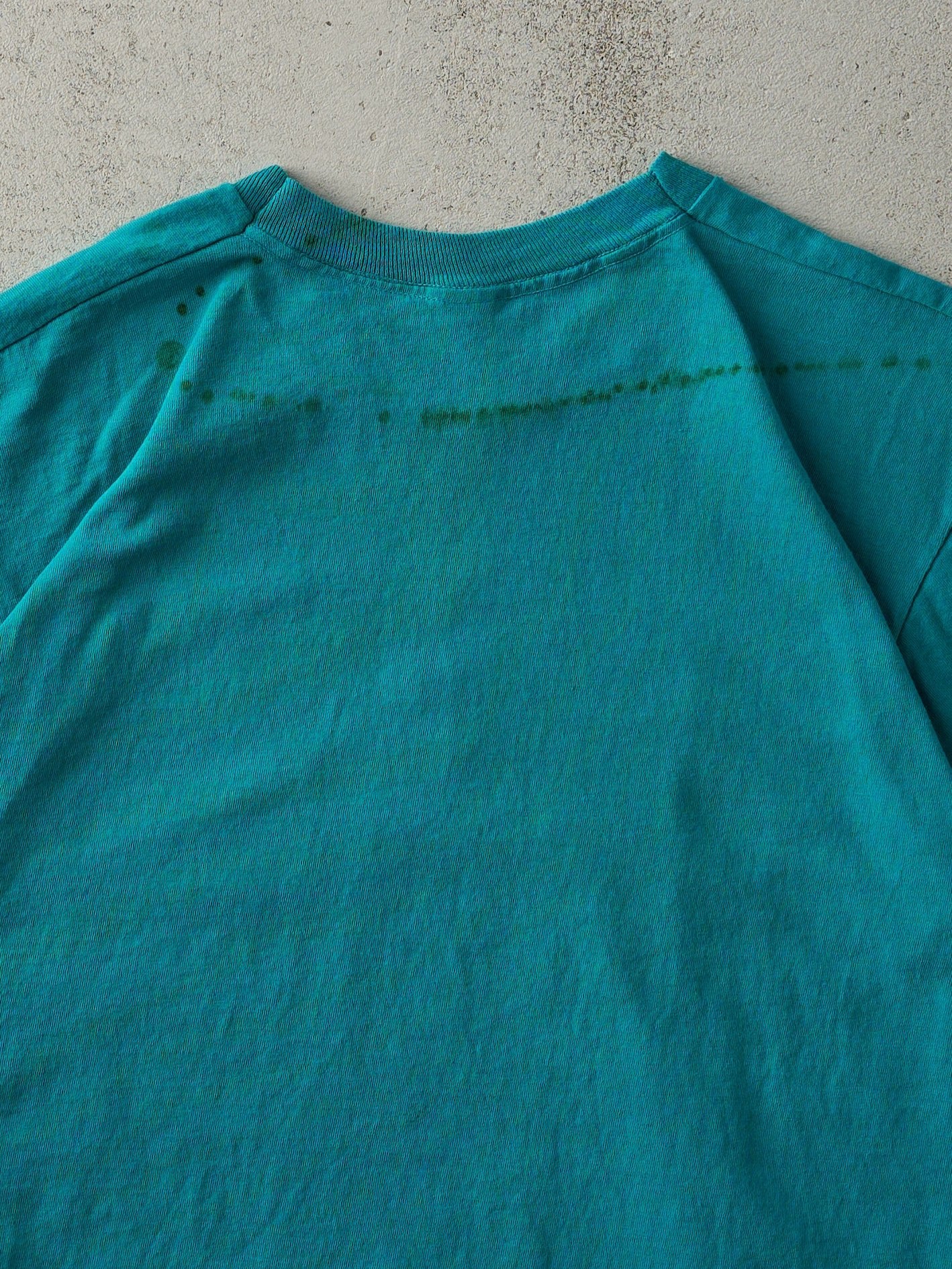 Vintage 90s Teal Rodeo Drive Beverly Hills Single Stitch Tee (M/L)