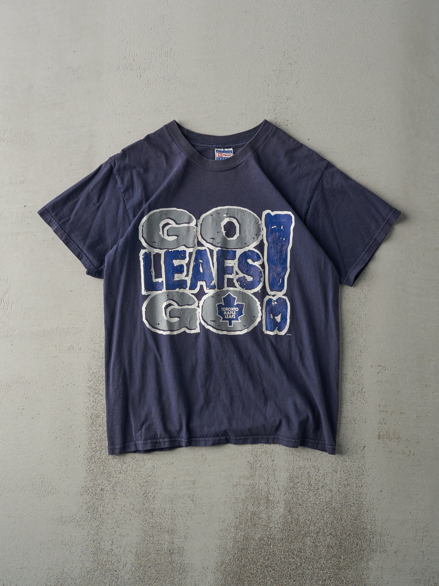 Vintage 90s Navy Blue Toronto Maple Leafs Tee (M)