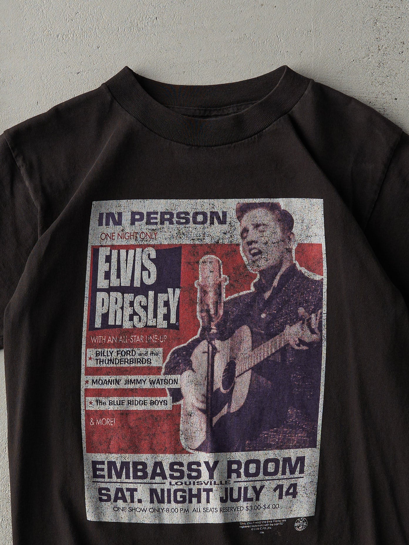 Vintage 00' Black Elvis Presley Tee (XS)