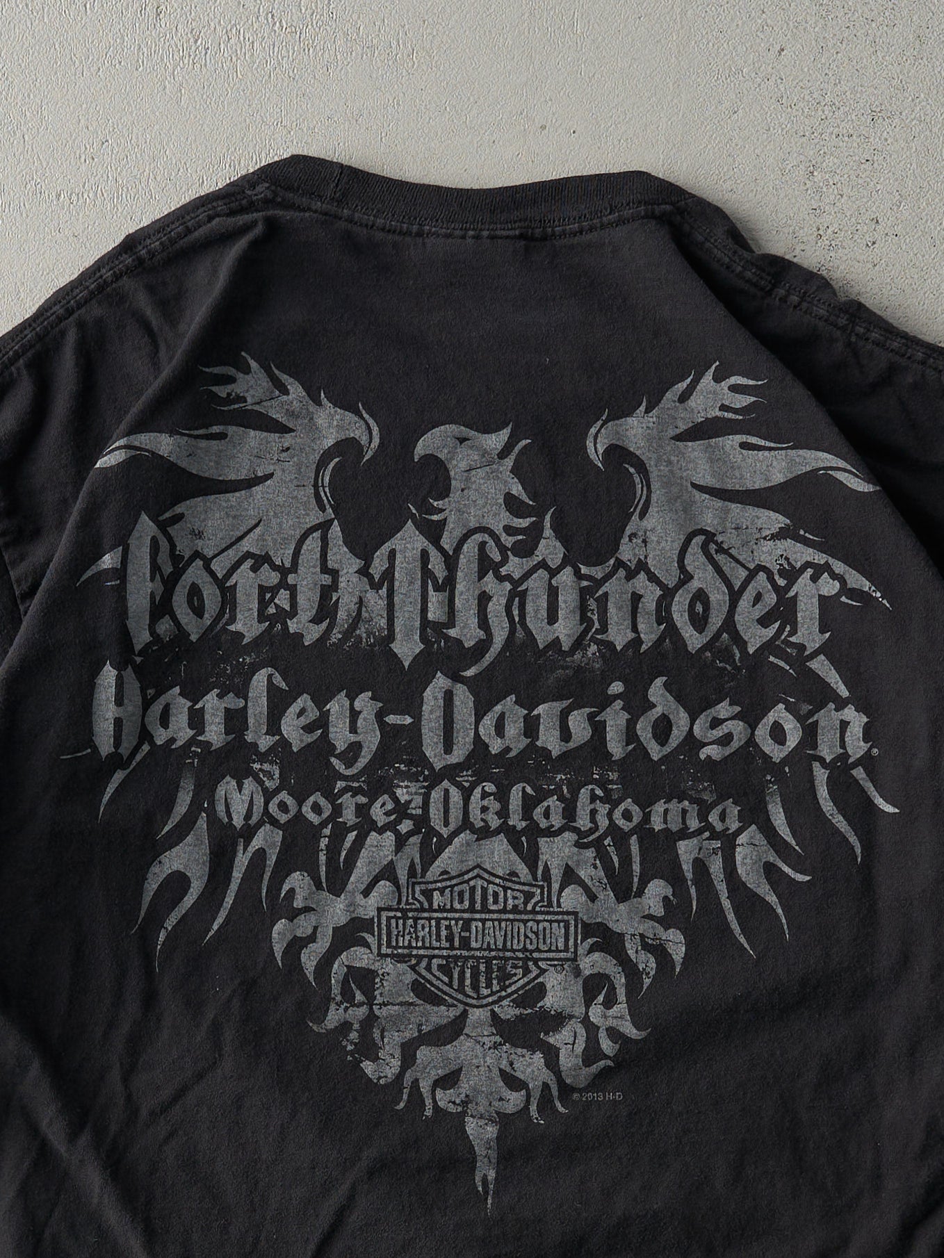 Vintage 13' Black Moore Oklahoma Harley Davidson Tee (M)