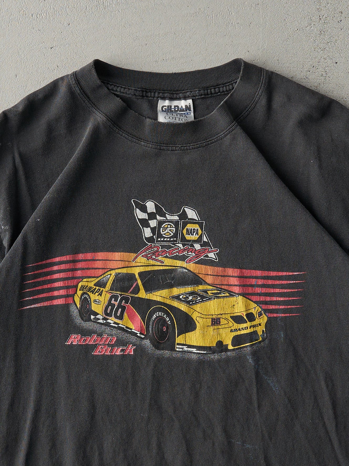 Vintage 99' Black Robin Buck NAPA Nascar Racing Tee (M)