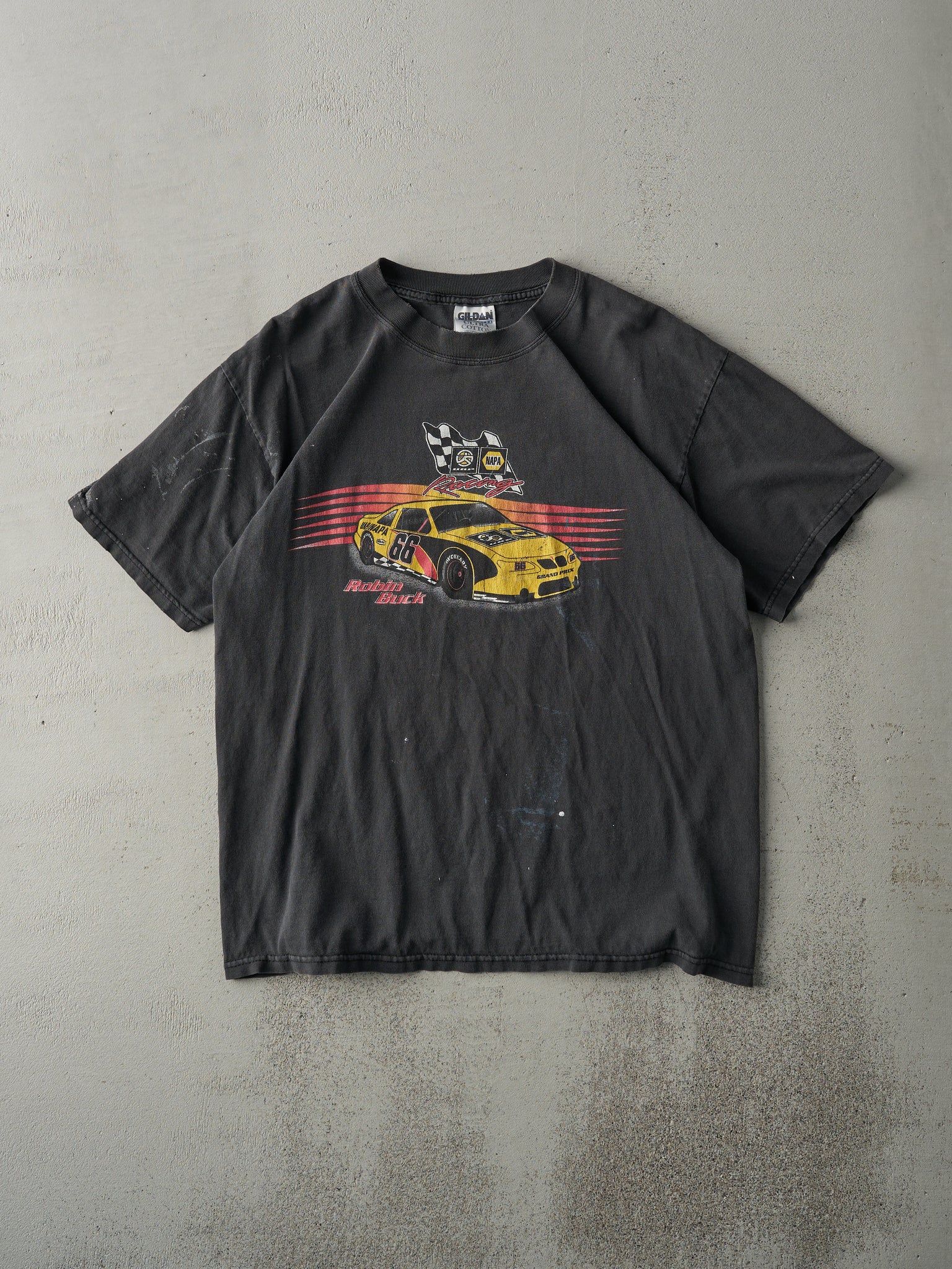 Vintage 99' Black Robin Buck NAPA Nascar Racing Tee (M)