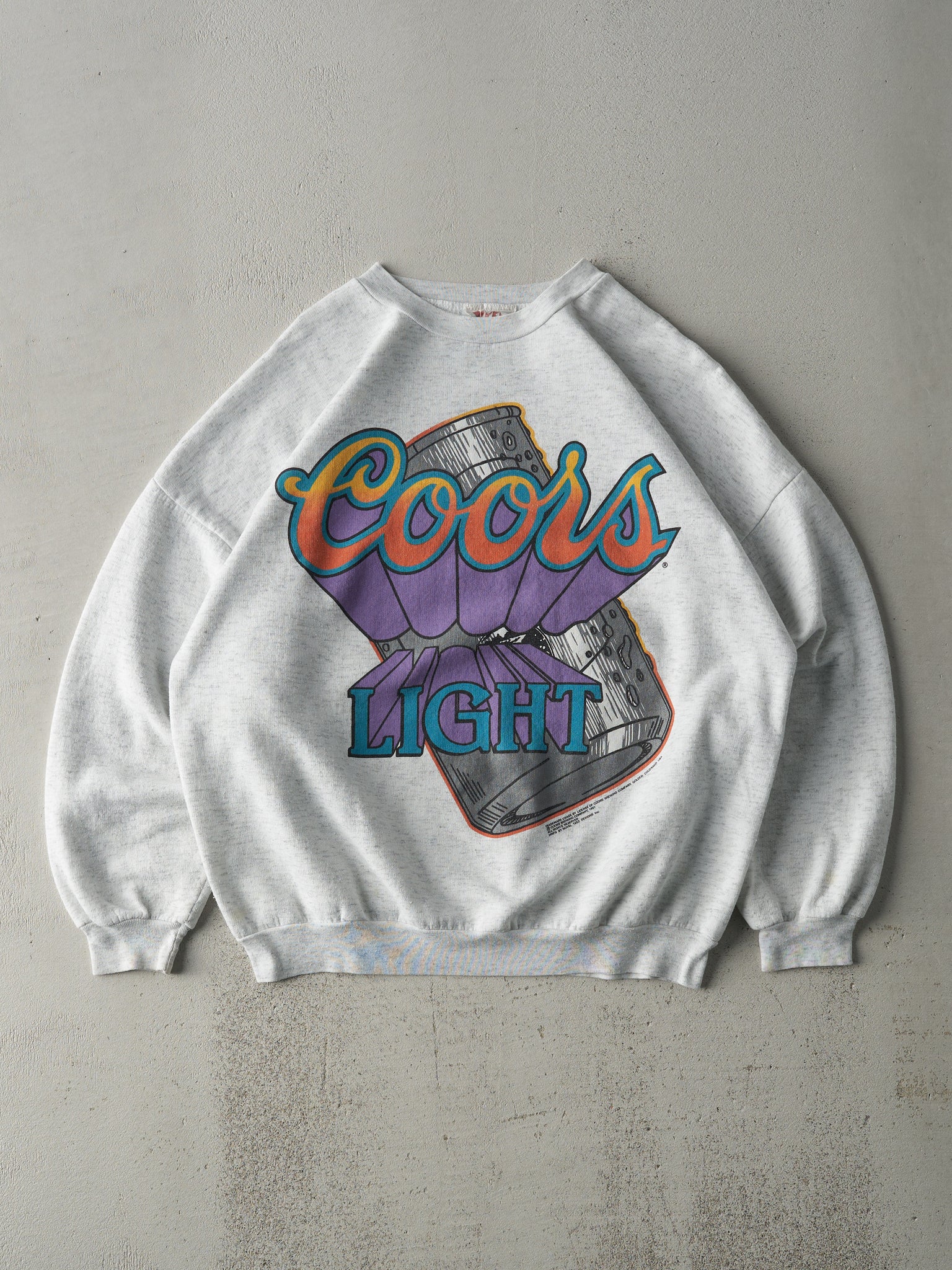 Vintage 91' Heather Grey Coors Light Crewneck (L)