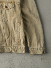 Vintage 90s Beige Structure Jeans Wear Denim Jacket (M)