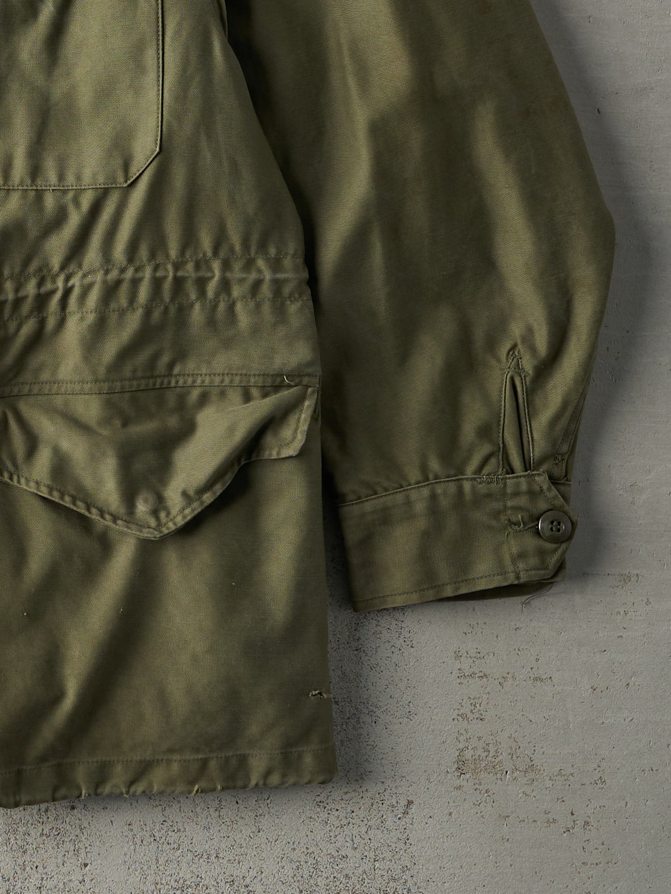 Vintage 60s Olive Green OG 107 Field Coat Military Jacket (M)