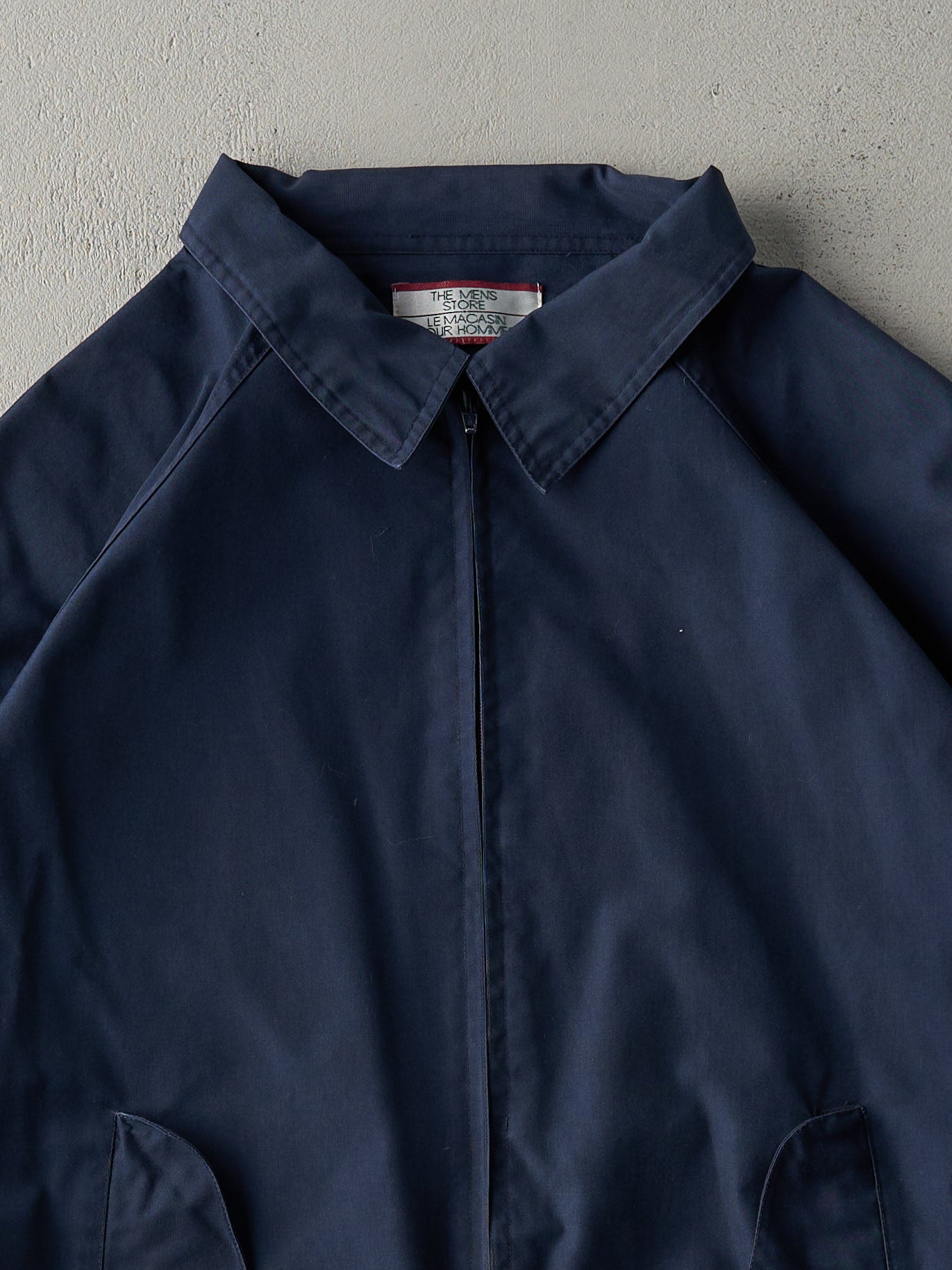 Vintage 80s Navy Blue Blank Workwear Jacket (M/L)