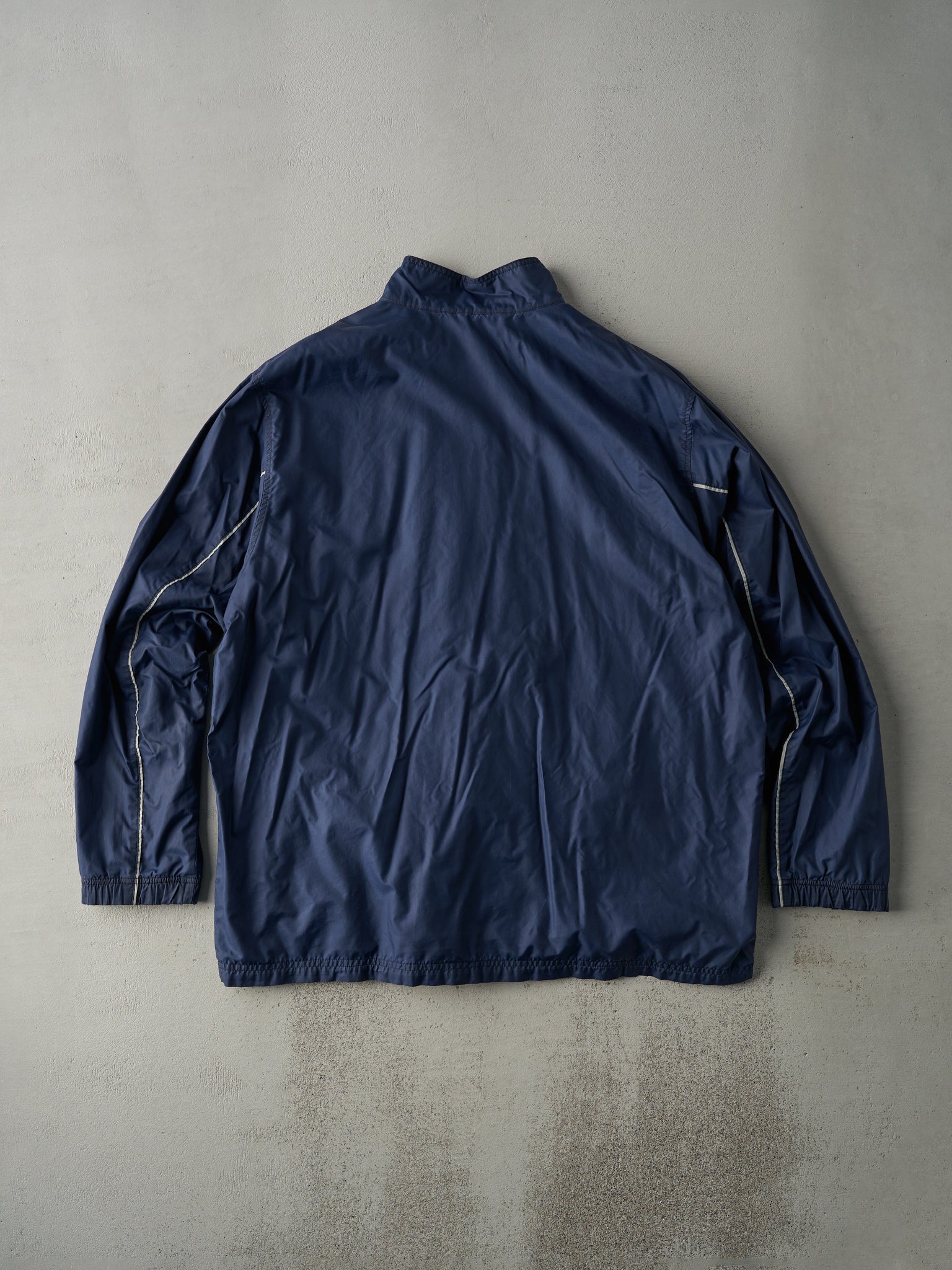 Vintage Y2K Navy Blue Nike Wind Breaker Jacket (L)