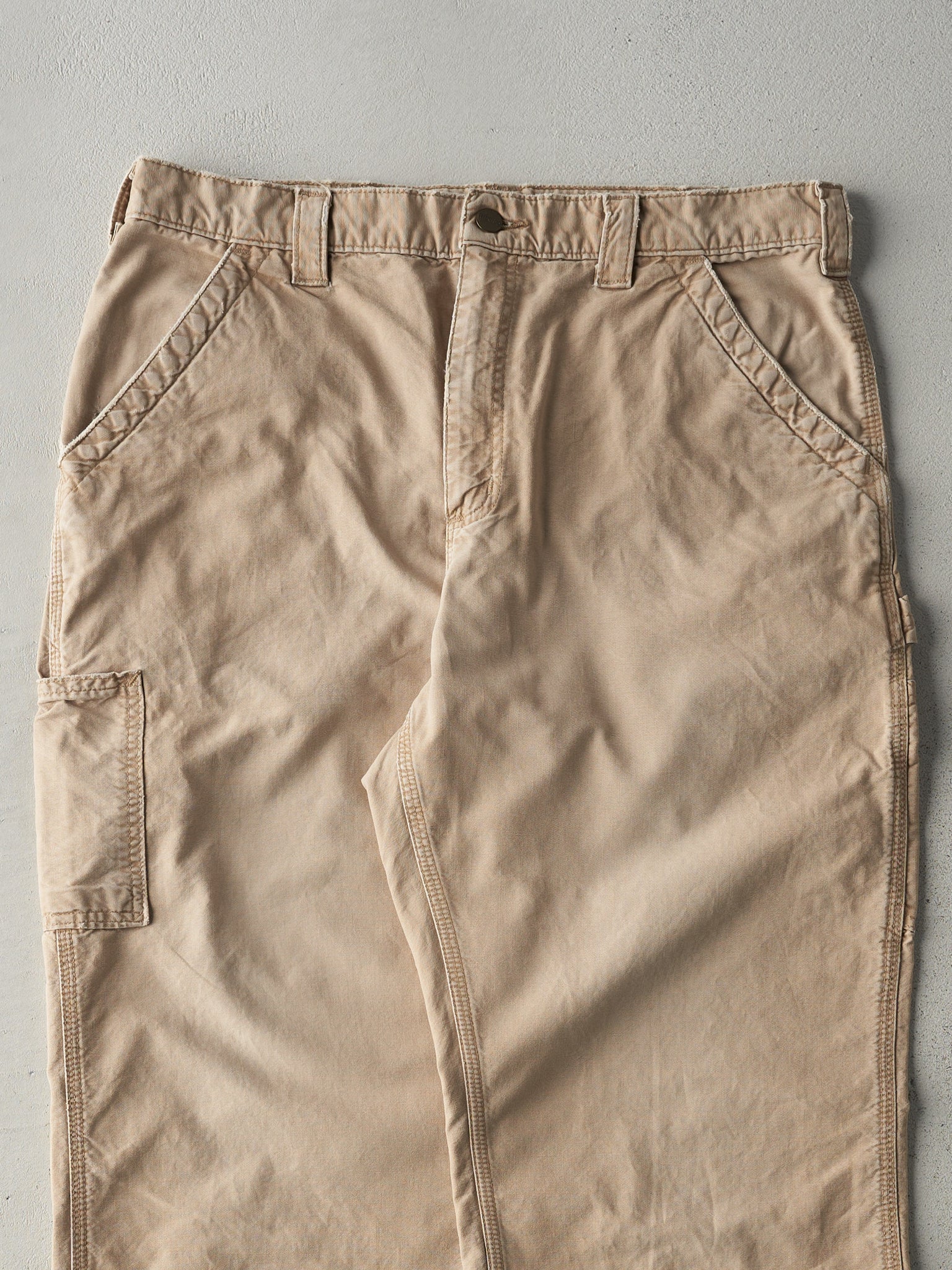 Vintage Y2K Beige Carhartt Carpenter Pants (34x31)