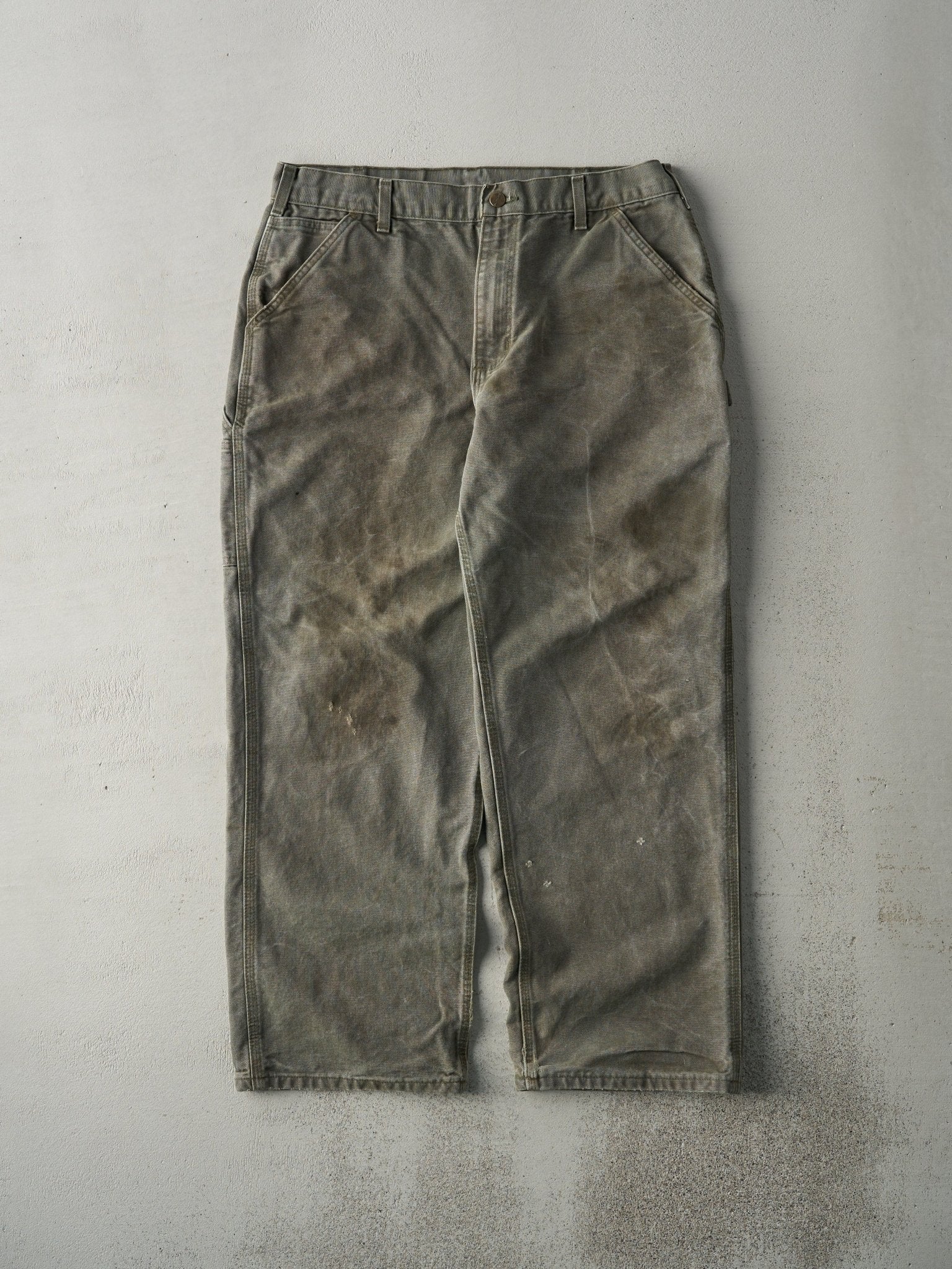 Vintage Y2K Green Carhartt Original Dungaree Fit Carpenter Pants (34x28)