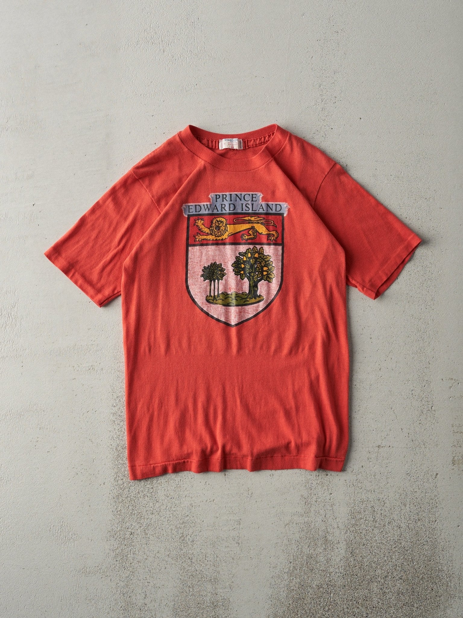 Vintage 70s Faded Red Prince Edward Island Single Stitch Tee (XS)