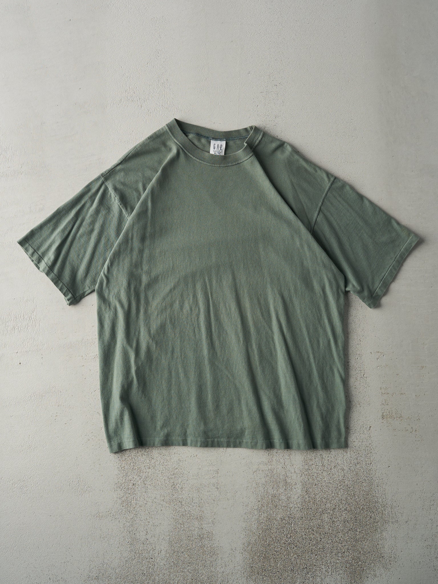 Vintage 90s Sage Green Blank Single Stitch Tee (L)